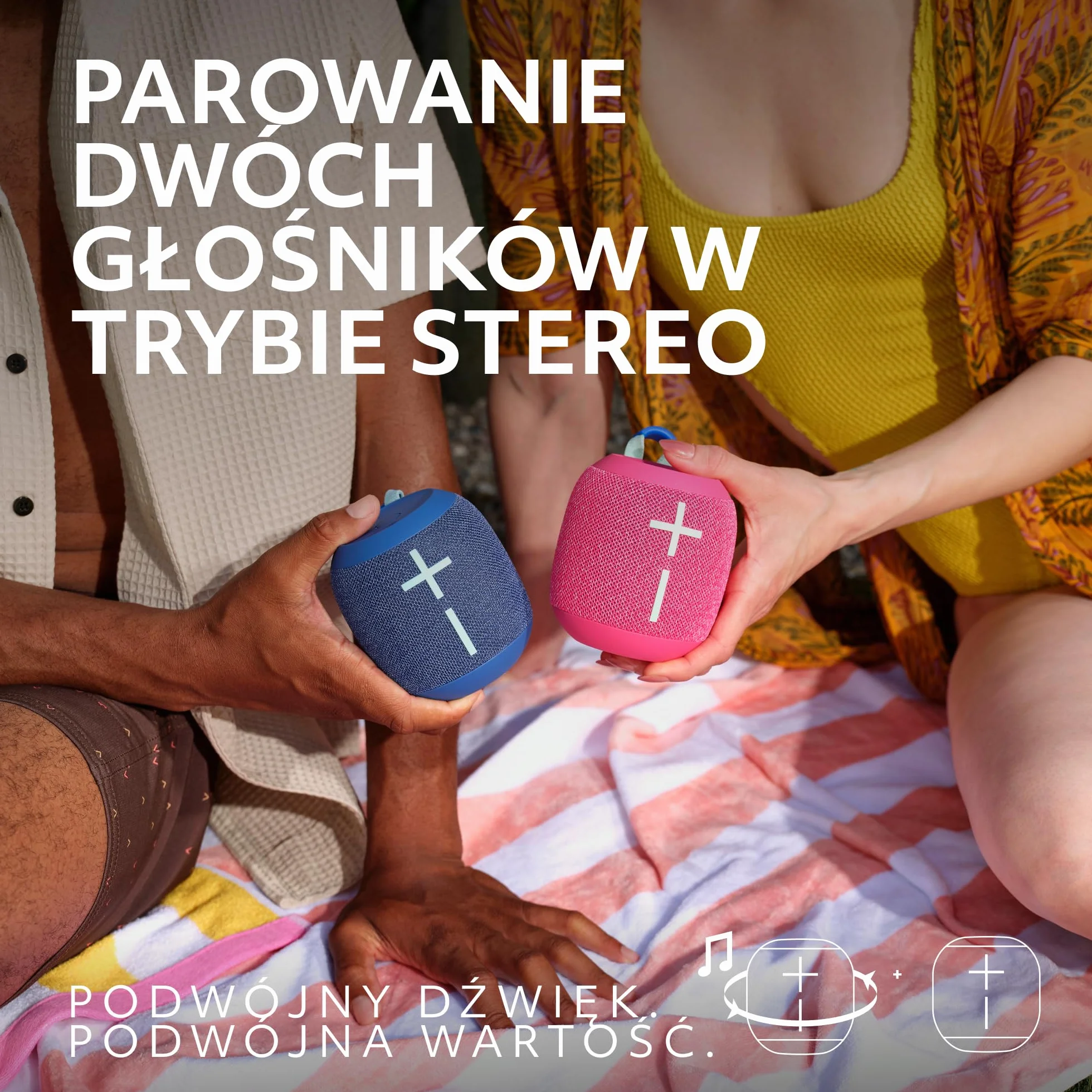 Ultimate Ears WONDERBOOM 4 przenośny wodoodporny głośnik Bluetooth 360-stopniowym dźwiękiem pyłoszczelny 40 m - Czarny