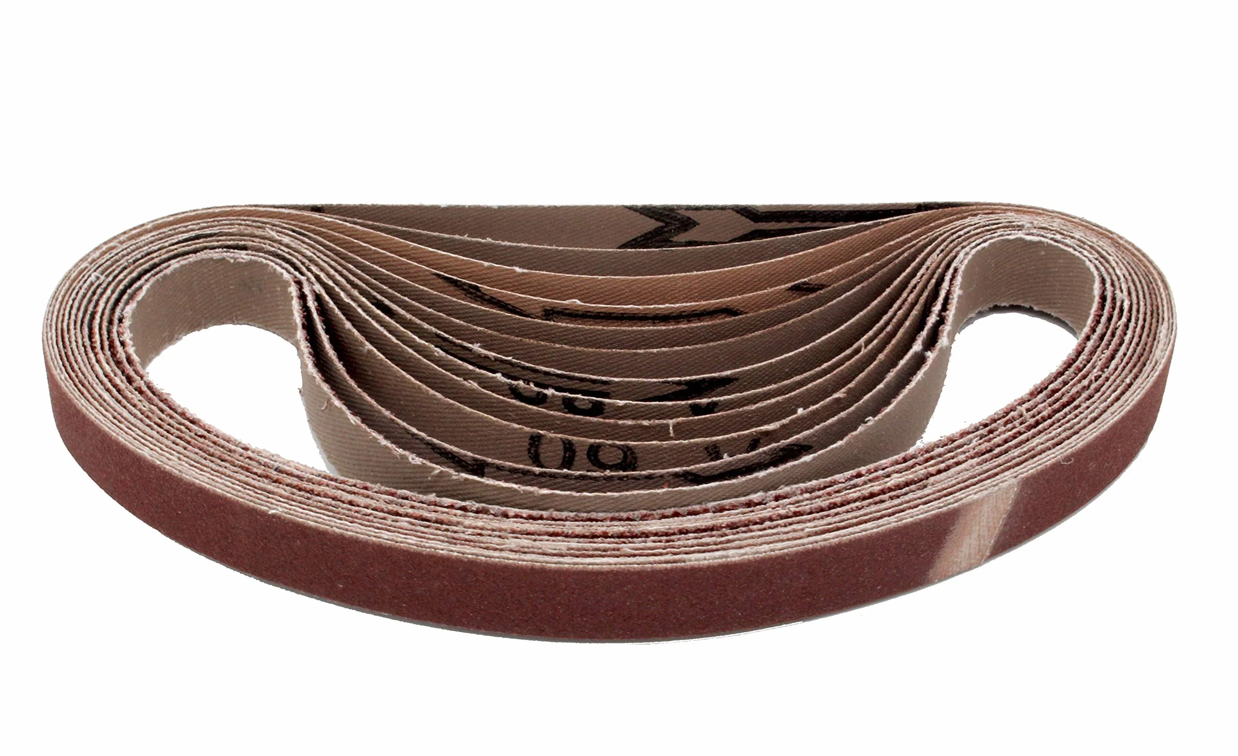 120 sztuk/taśmy szlifierskie do tkanin, 13 x 457 mm, ziarnistość po 20 x 40-60 - 80-120 - 180-240 do pilników Power