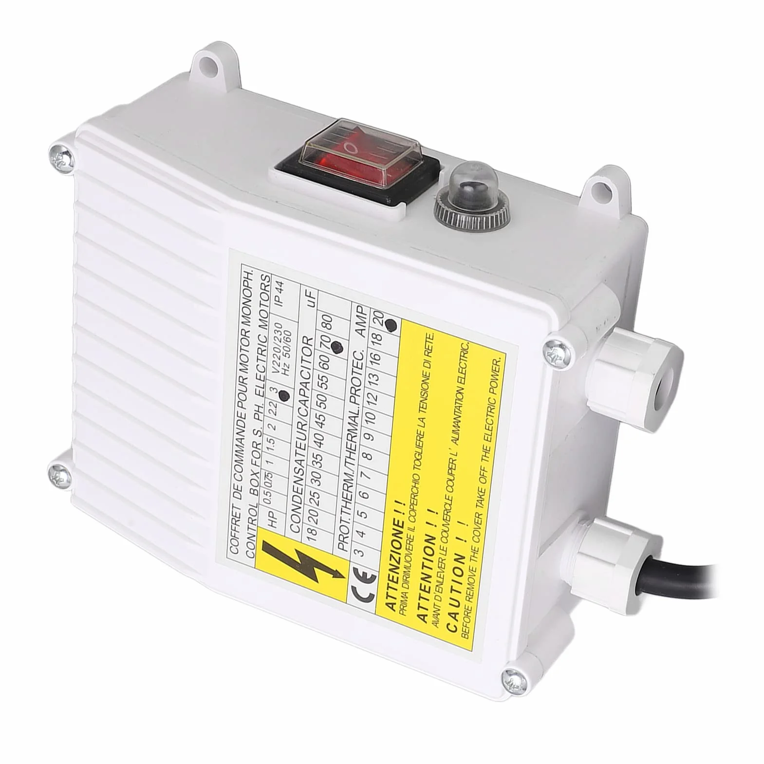 Zerodis Kontrola Sterowania Pompy Głębinowej Robusa - 2,2 KW 3,0 - Brakuje Odporności na Pompy Nurkowe 70UF 20A (Wtyczka UE 220V)