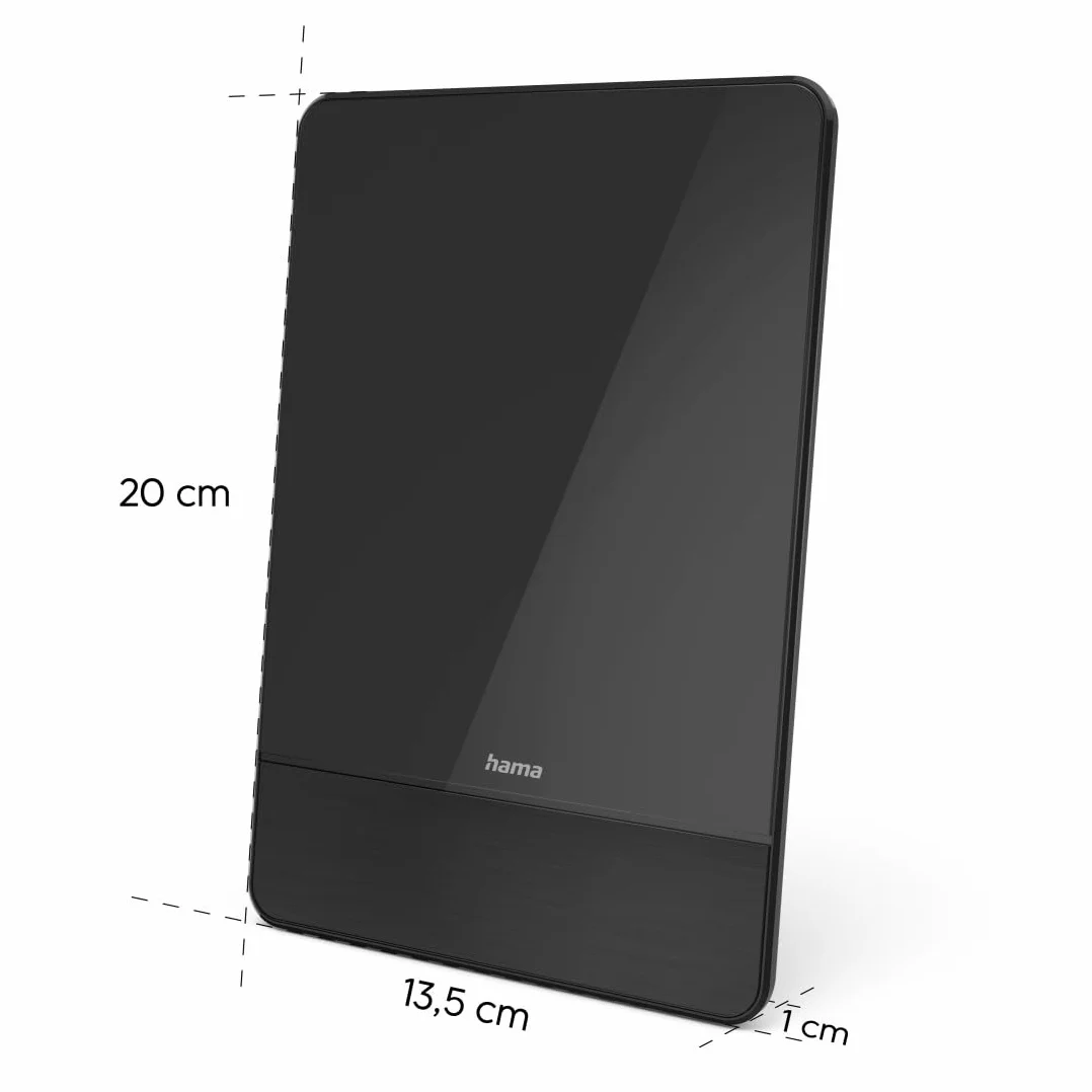 Hama Antena pokojowa DVB-T2 aktywna 5G LTE płaska czarna