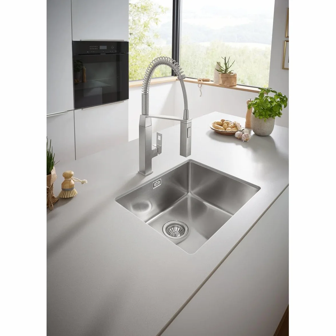Grohe K700U Zlewozmywak Kuchenny, Srebrny, 60 cm