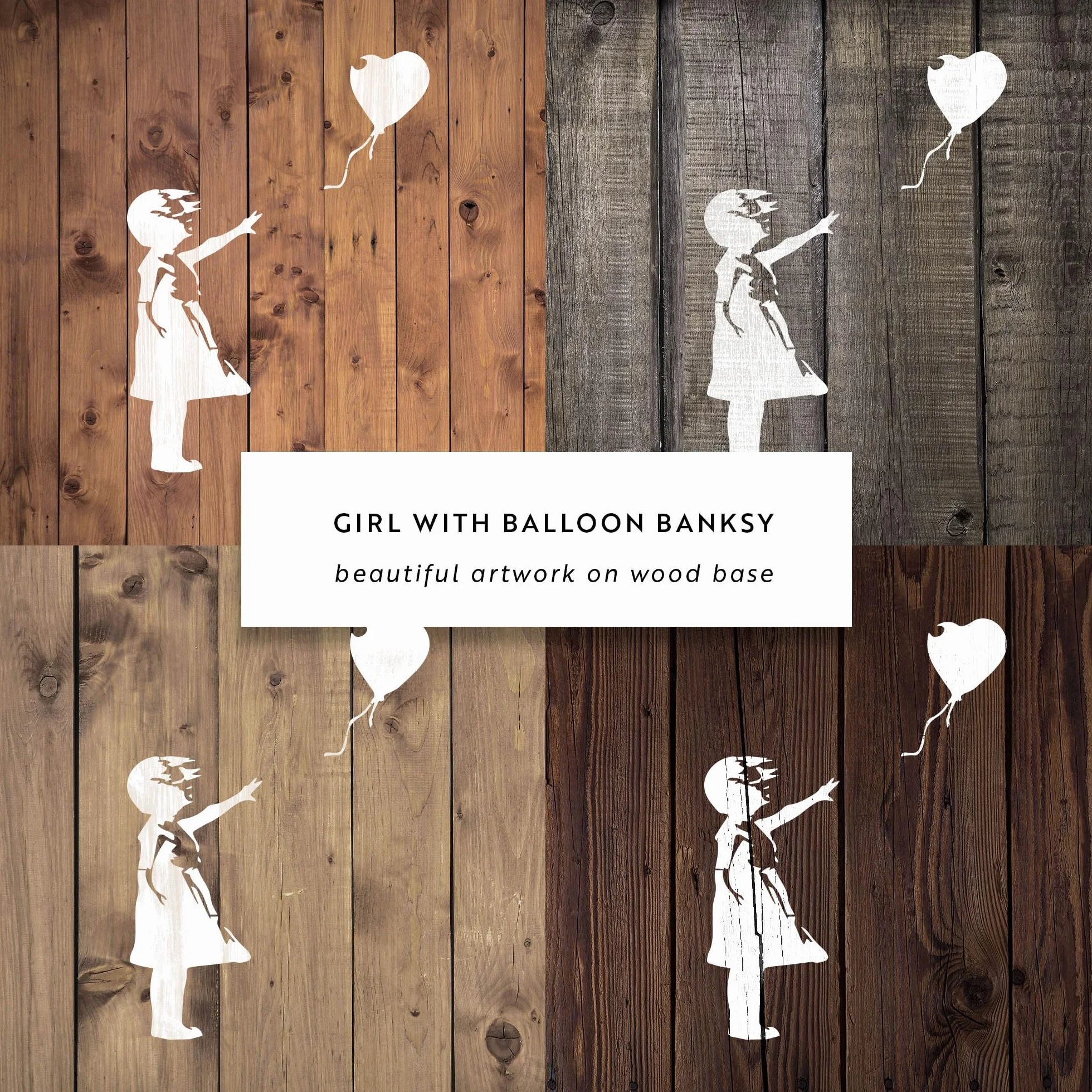 Dziewczyna z balonem Banksy szablon A4