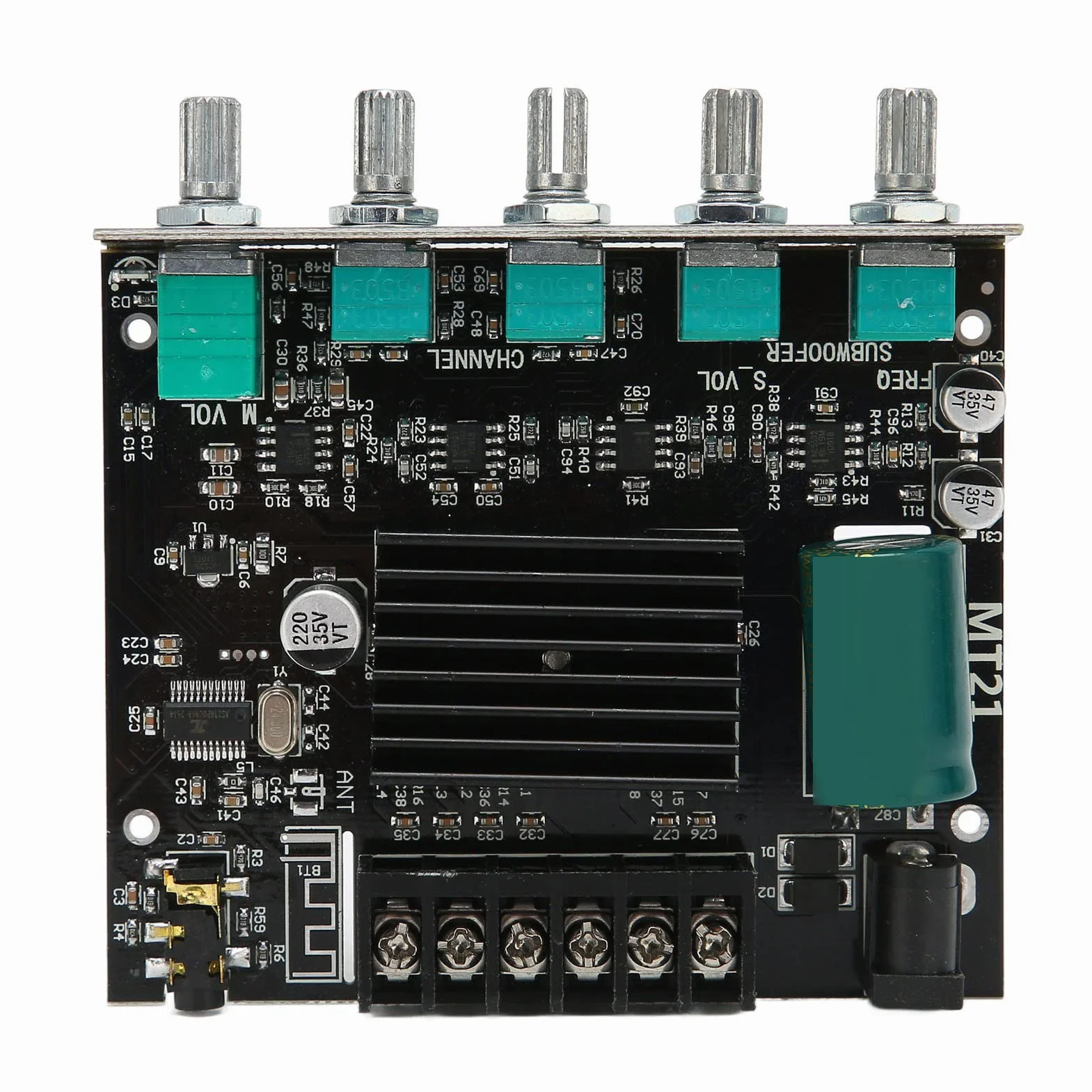 ZK-MT21 2.1-kanałowa Płytka Wzmacniacza Subwoofera Bluetooth 50Wx2+100W DC12-24V