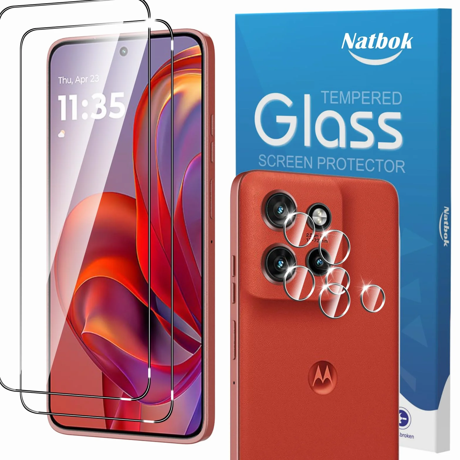 Szkło hartowane do Motorola Moto Edge 60 Neo/Edge 50 Neo, osłona ekranu i obiektywu, twardość 9H, bez pęcherzyków, przezroczysta folia