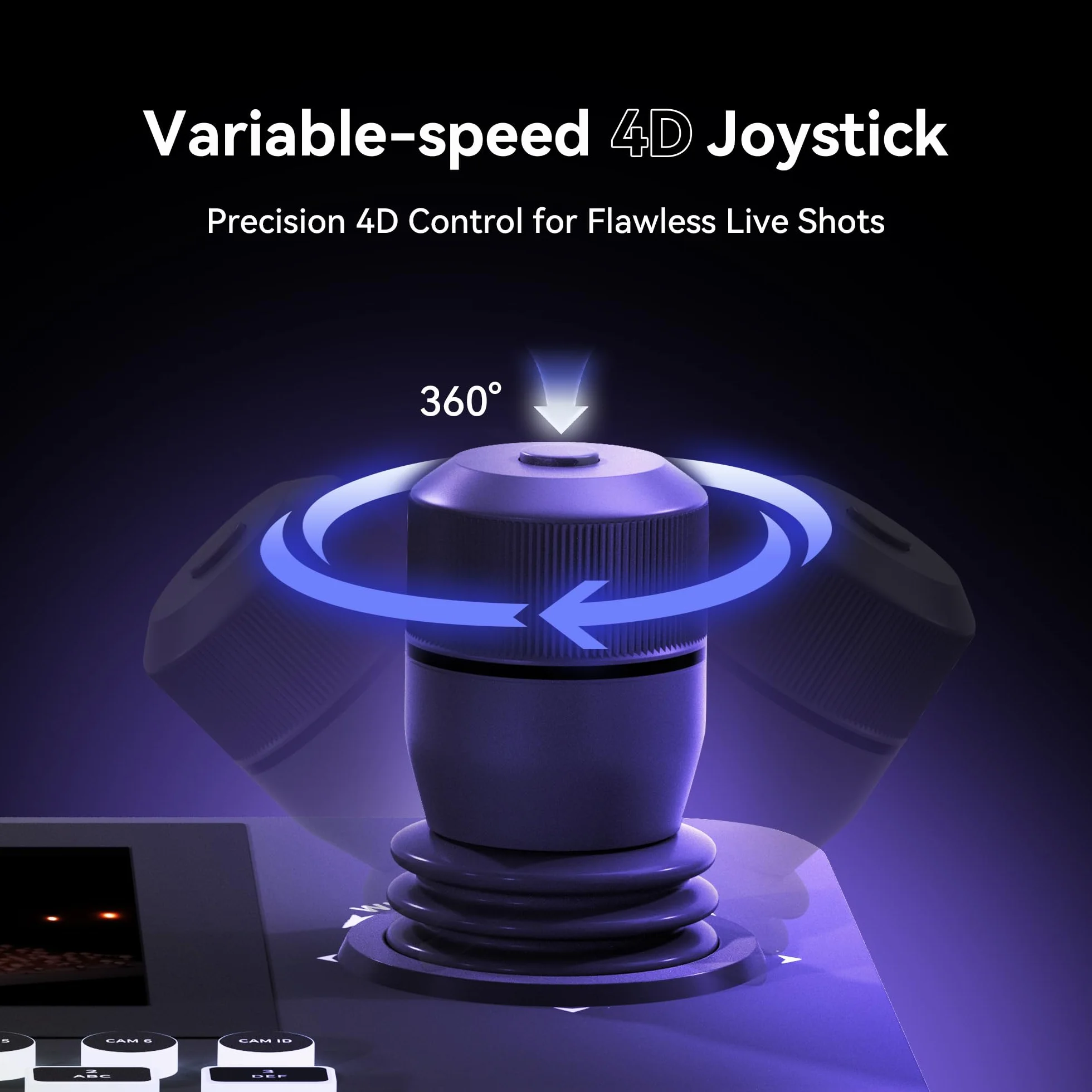 Tenveo NDI PTZ kontroler joysticka kamery, 7'' LCD Quad-Screen podgląd w czasie rzeczywistym, klawiatura sterowania joystickiem 4D obsługująca NDI PoE VISCA Pelco-D/P do nabożeństw kościelnych