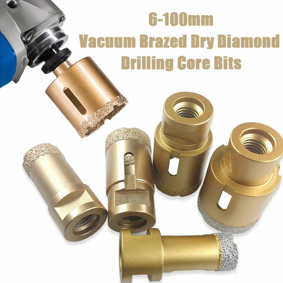 Diamentowa koronka wiertnicza, lutowane próżniowo M14 diamentowe otwornice 6-100 mm do płytek porcelanowych i muru marmurowego (85 mm)