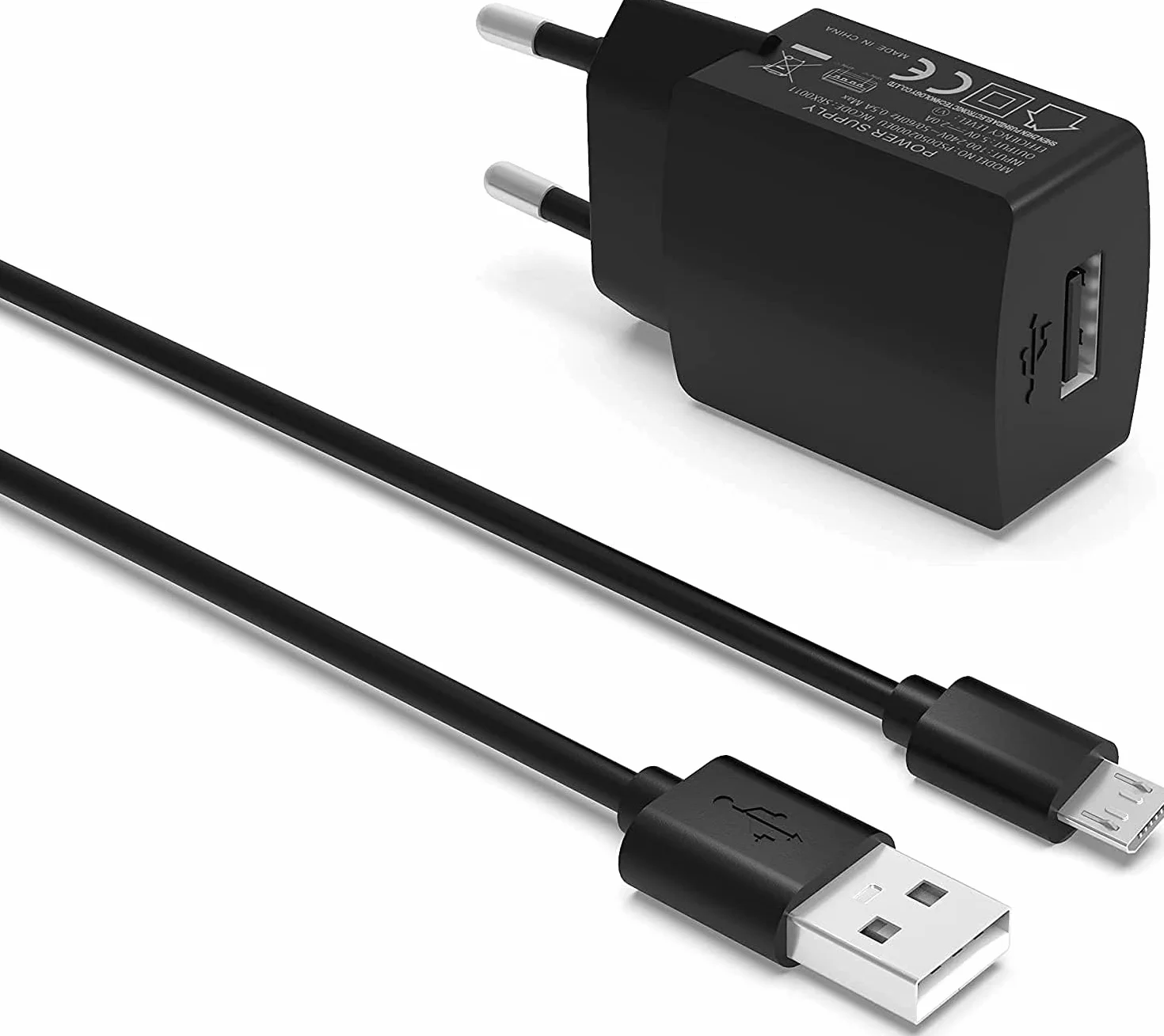 Superer Ładowarka Micro USB Kompatybilny z Kindle Paperwhite Fire HD 10, zasilacz do tabletów i telefonów 5 V, 2 A, 10 W