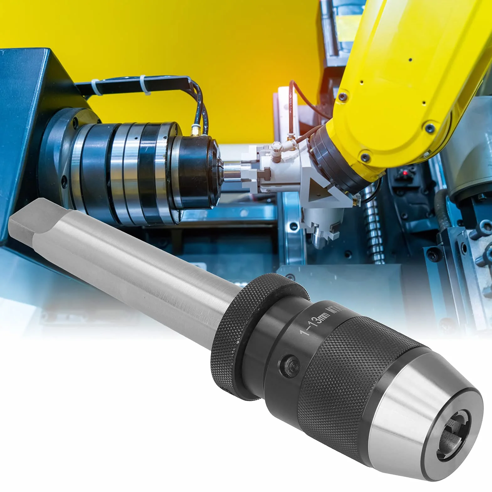 1-13 mm MTA3 uchwyt wiertarski, samozaciskowy, prosty chwyt, jednoczęściowy, zintegrowany uchwyt do wiertarki elektrycznej o wysokiej dokładności zaciskania i wyjściu skrętnego