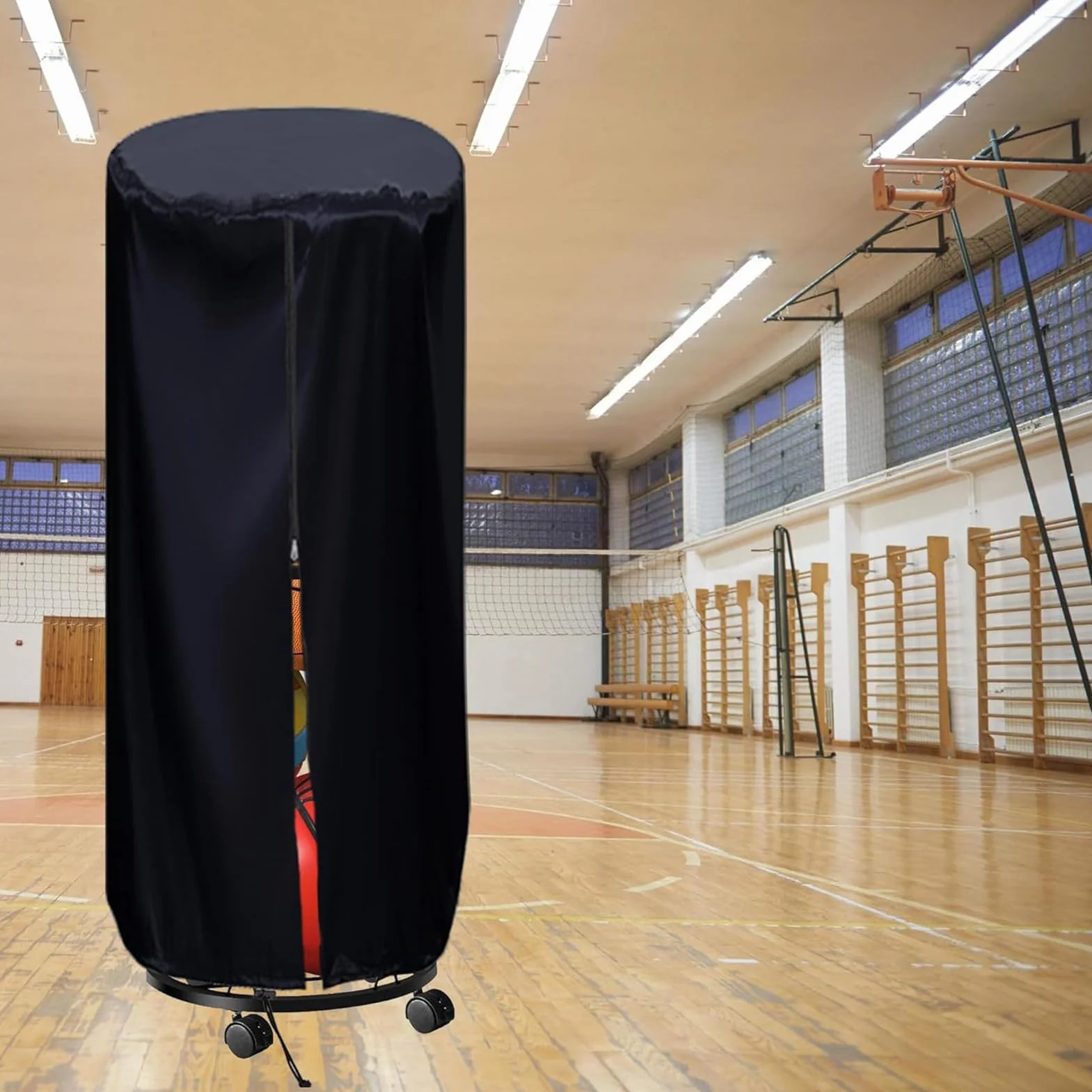 na stojak do przechowywania kul garażowych – pyłoszczelny organizer | Oxford naścienny uchwyt do koszykówki osłona przeciwpyłowa na zewnątrz - do domu, do wewnątrz, piwnicy, baseballu