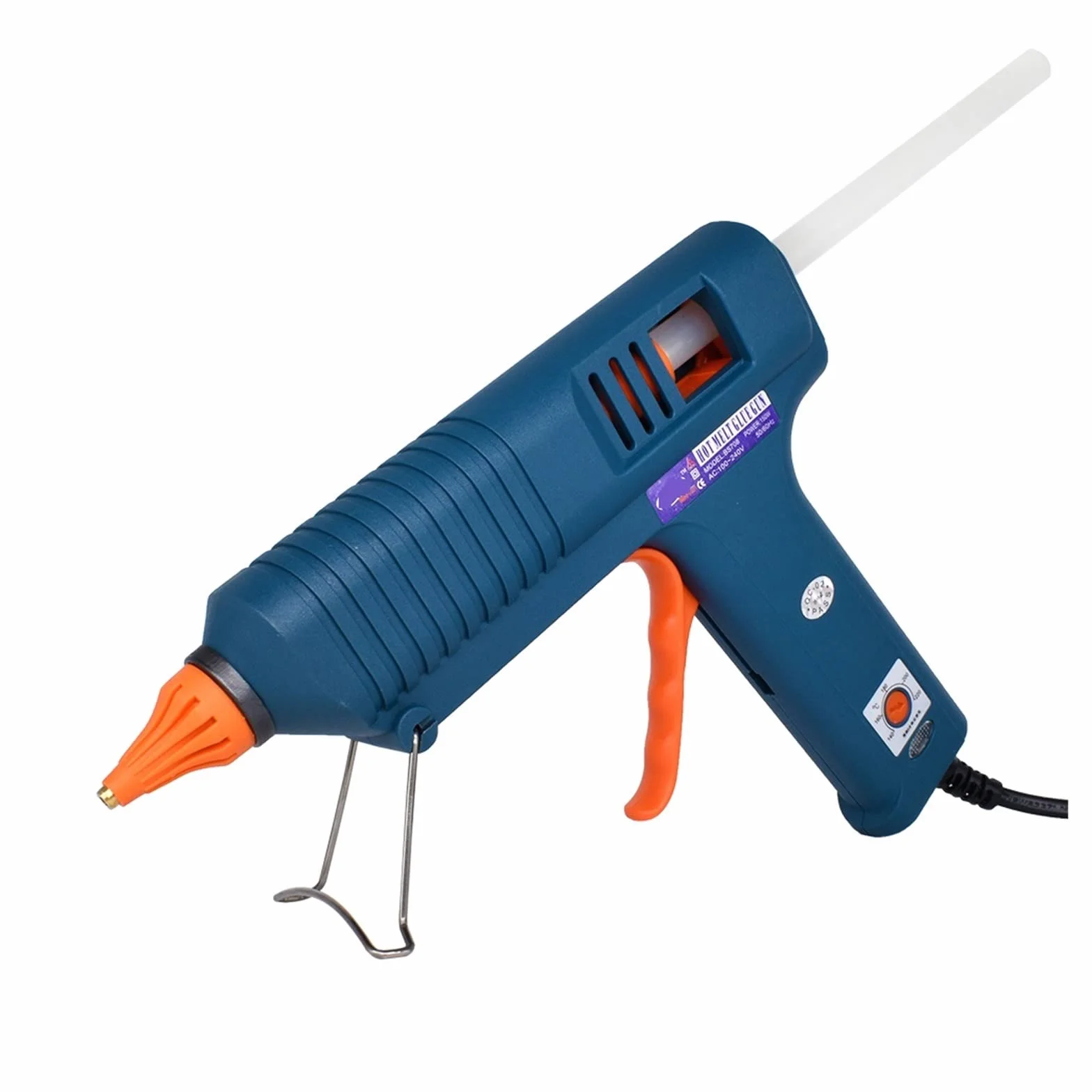 Bezpieczny I Wydajny Pistolet Do Klejenia Na GorąC Pistolet do klejenia na gorąco 150 W, wymienna dysza, regulacja temperatury, użyj kleju w sztyfcie 11 mm, przemysłowy pistolet do klejenia do domu DI