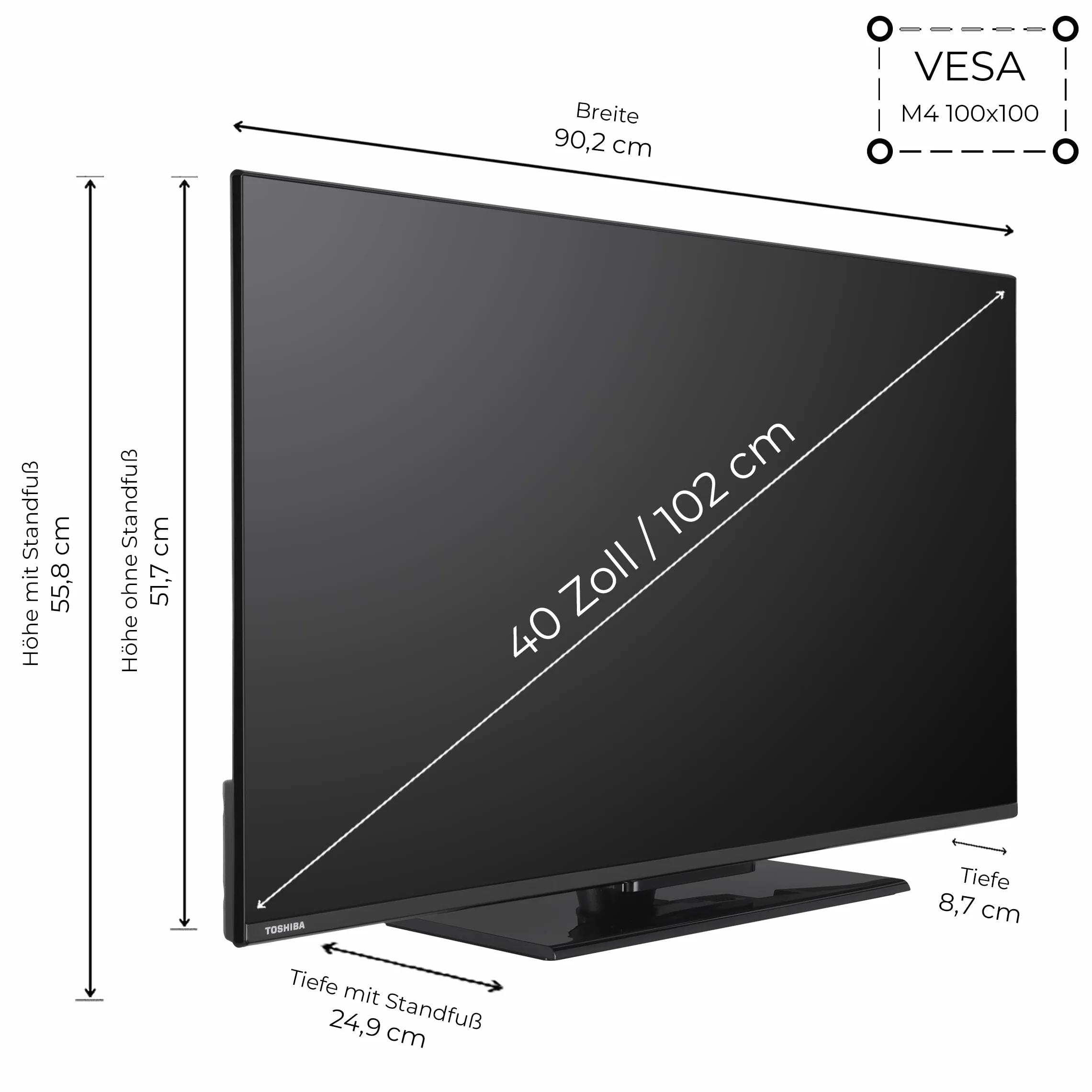 Toshiba 32-calowy telewizor Fire TV Full HD HDR Smart TV Triple Tuner Alexa Built-In Bluetooth
