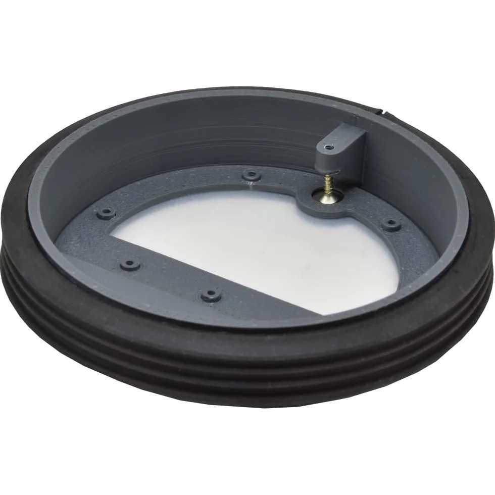 Klapa zwrotna do wentylatorów przemysłowych lub okapów Ø 100 125 150 / 110 x 55 mm z silikonową membraną i zapięciem magnetycznym (Ø 150 mm)