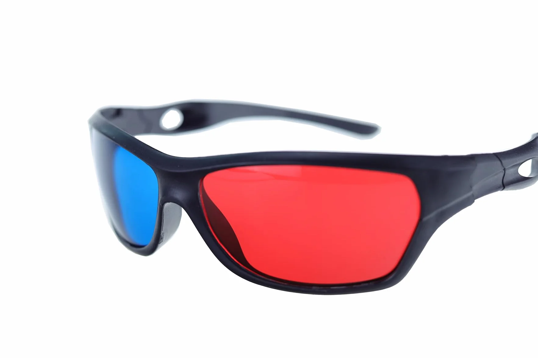 2x Czerwone i Niebiesko-zielone Okulary 3D Pasujące do Okularów Korekcyjnych na Filmy 3D, Gry i TV (1x Na Klips, 1x w Stylu Anaglifu)