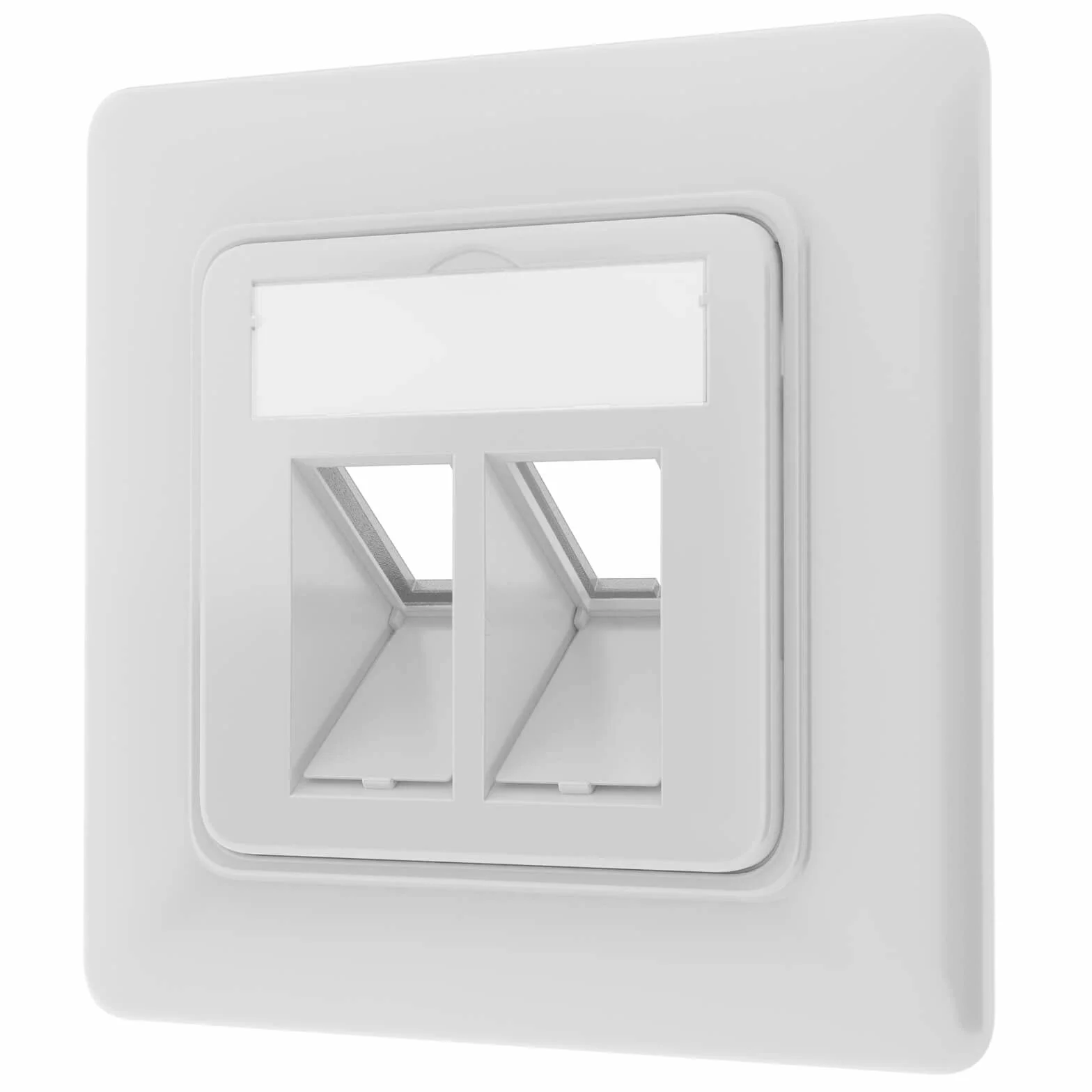 HB-DIGITAL Gniazdo danych do 2 modułów Keystone puszka podtynkowa puszka przyłączeniowa puszka przyłączeniowa do np. LAN RJ45 koncentryczny USB 2-drożne 2-drożne gniazda sieciowe puszka ekranowana, bez narzędzi biała