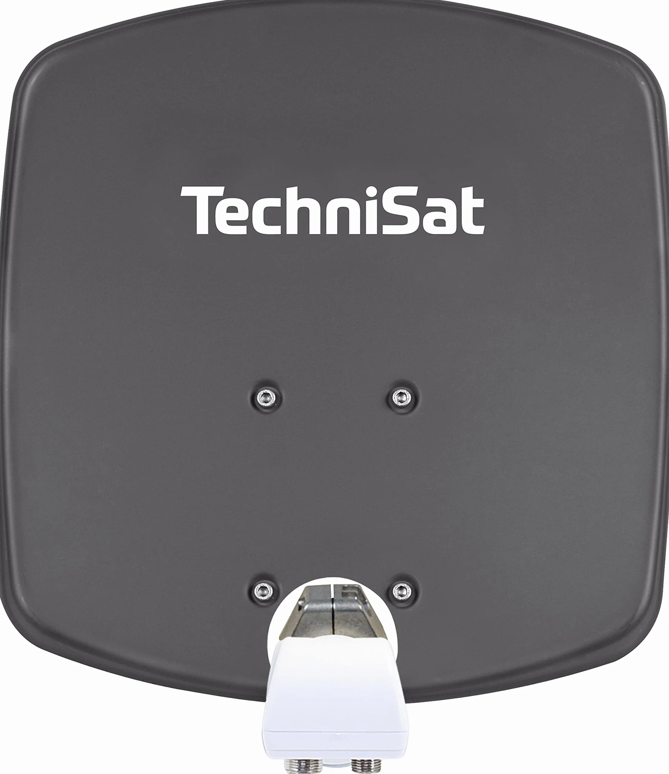 TechniSat DIGIDISH 33 – antena satelitarna dla 2 uczestników (mały zestaw satelitarny 33 cm – kompletny zestaw z uchwytem ściennym i uniwersalnym Twin-LNB) szara