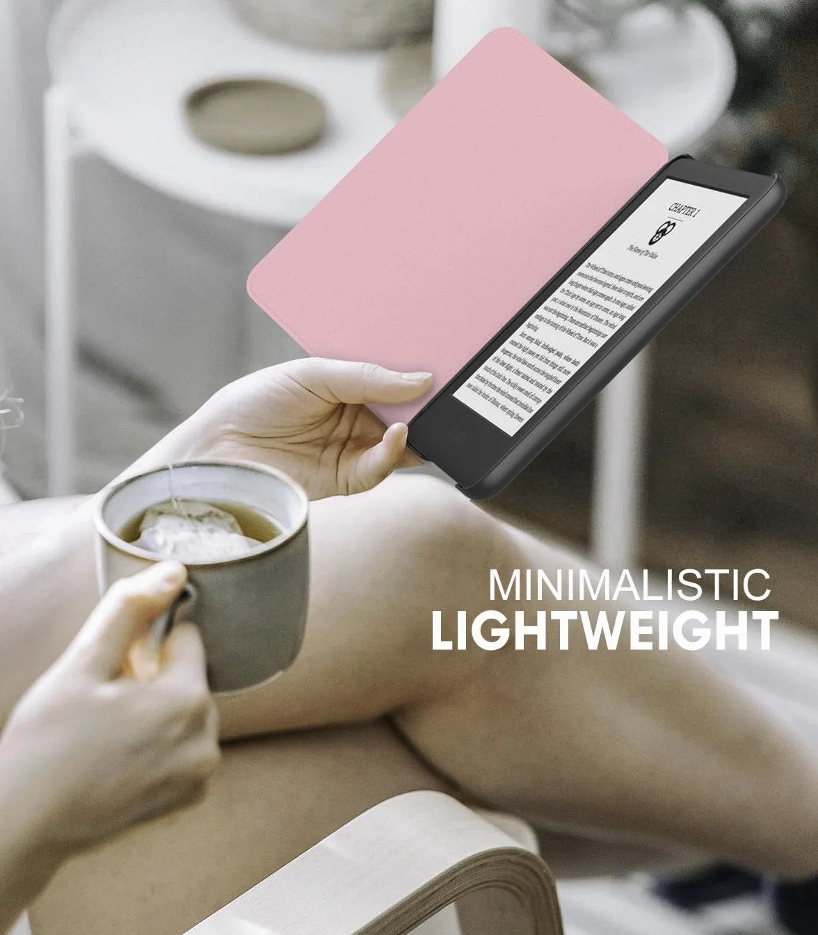 MoKo Case for Kindle 11th Generation 2024/2022 Release, Lightweight Shell Cover with Auto Wake/Sleep, Pink