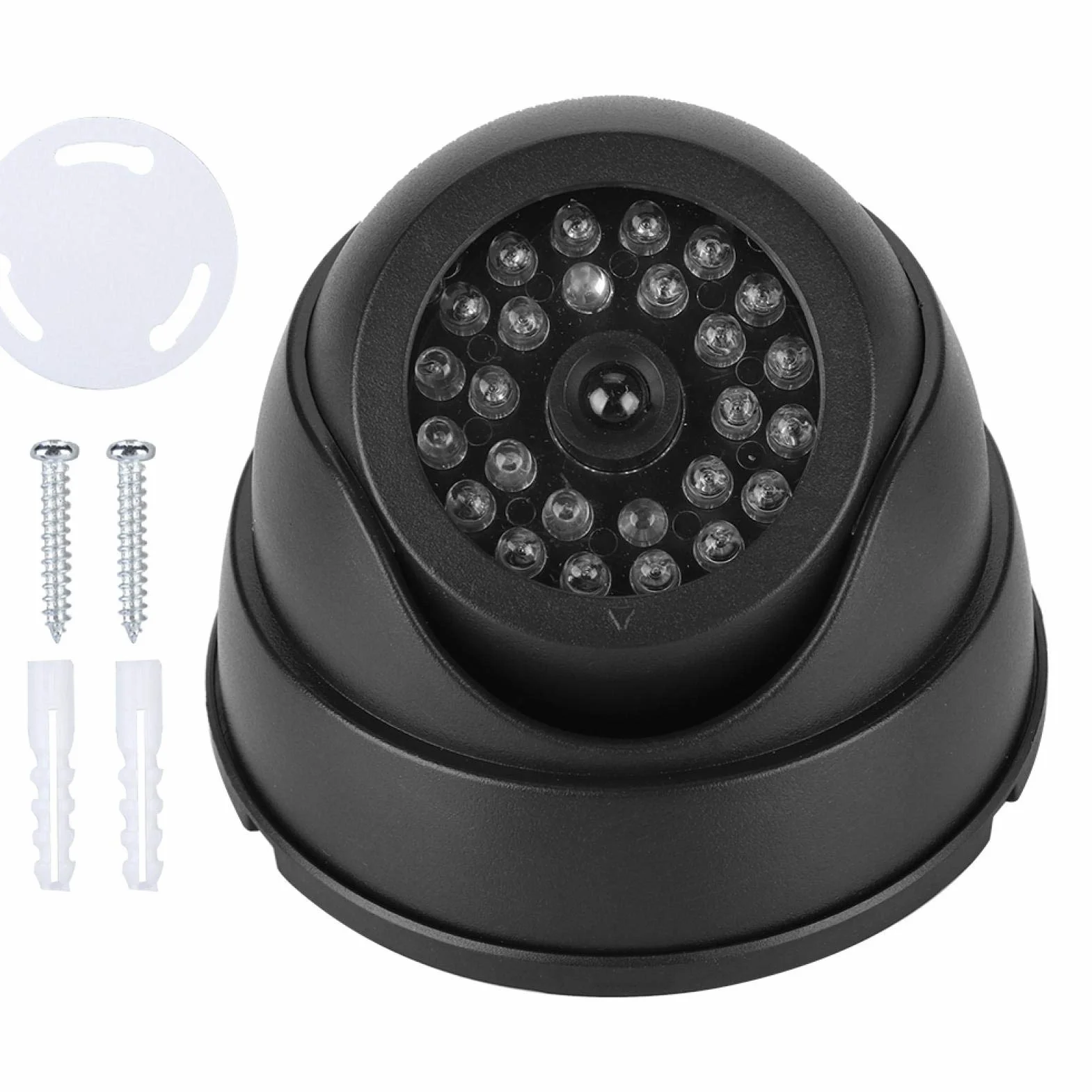 Dummy Camera Dummy Surveillance Camera Security, fałszywa kamera bezpieczeństwa z 30-częściowymi diodami LED IR, do domu, biura, miejsc wewnątrz i na zewnątrz