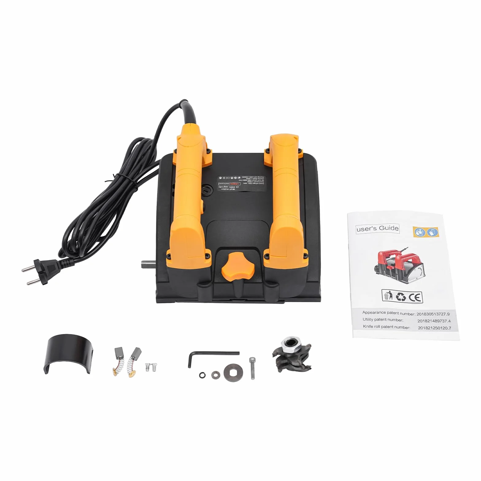Strug elektryczny 1200 W I strug ścienny, elektryczna I strug ręczny, przenośna strugarka walcowa z kablem, do łopatek tynku piaskowego i ścian cementowych/szpachlowych (ostrze cementowe)