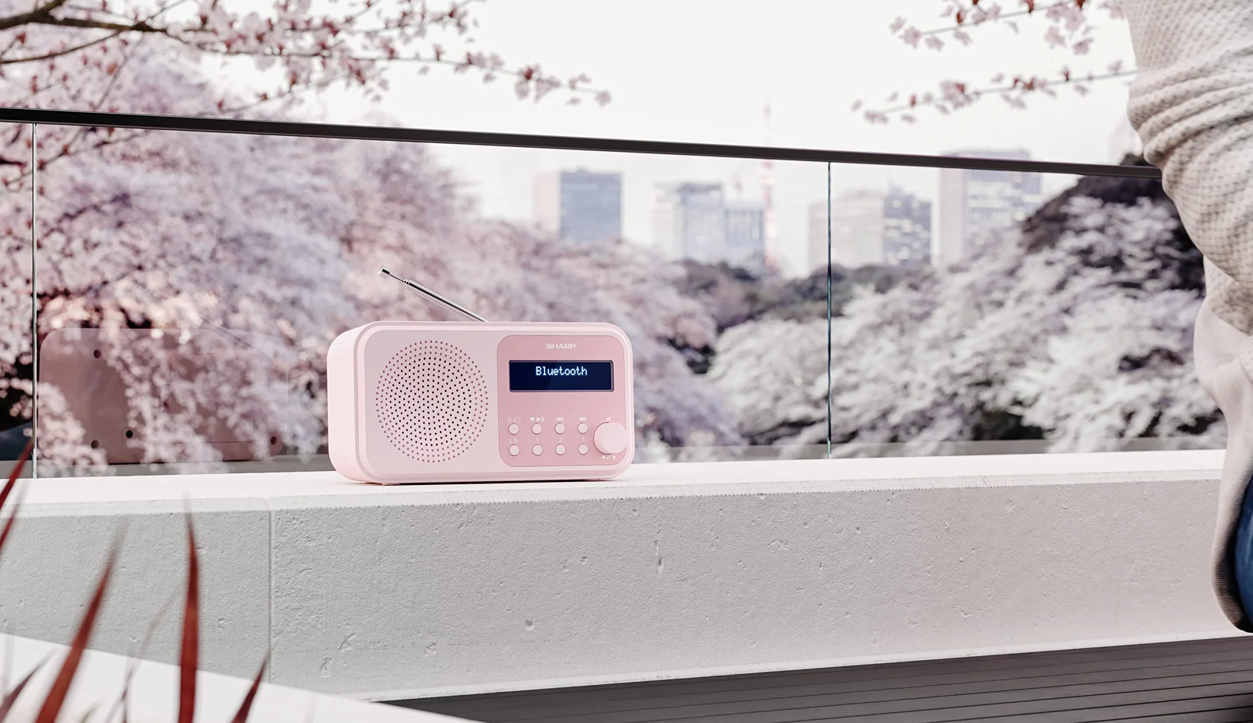 SHARP DR-P420 przenośne radio cyfrowe DAB DAB+ FM RDS USB Bluetooth 5.0 budzik różowy