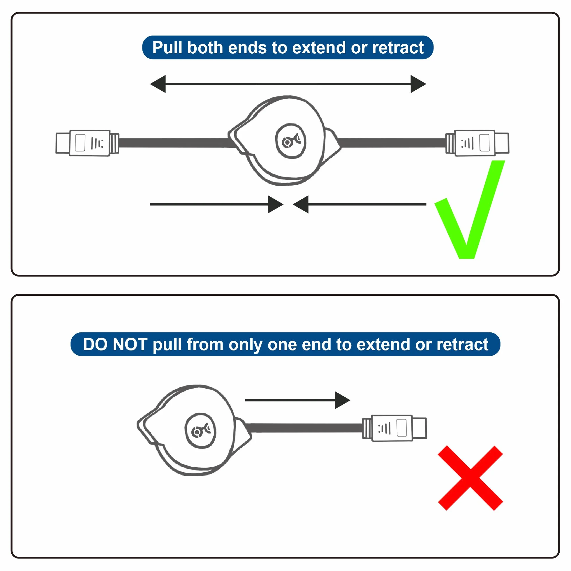 Cable Matters Wysuwany kabel HDMI z obsługą rozdzielczości HDR i rozdzielczości 4K 60 Hz - 3,3 stopy
