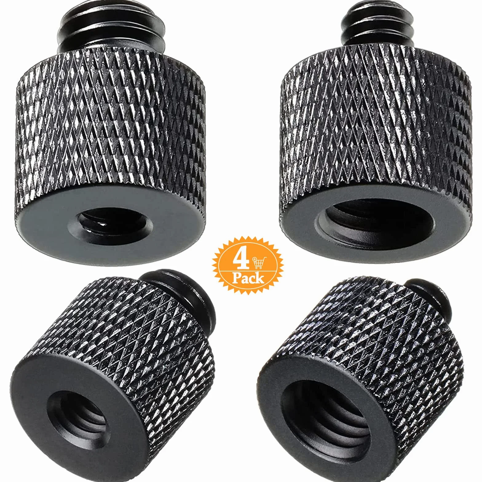 Adapter gwintowany 3/8" na 1/4" i 1/4" na 3/8" ze stopu aluminium do statywu aparatu
