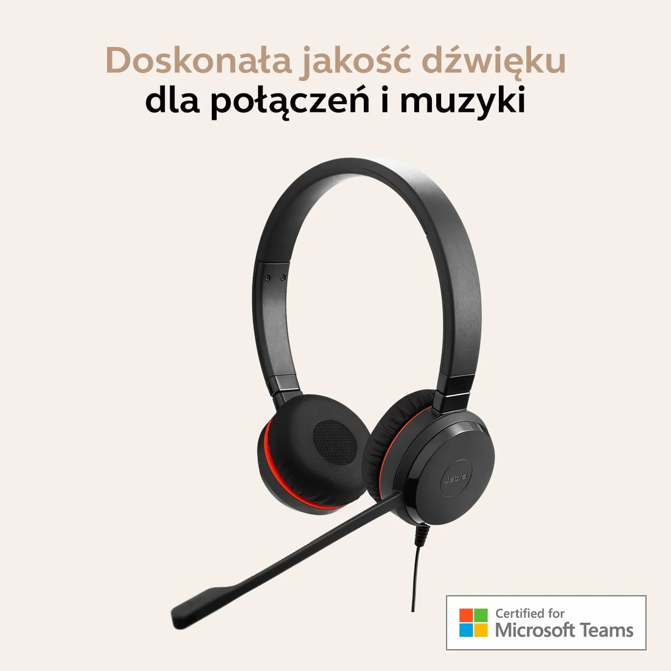 Jabra Evolve 30 II zestaw słuchawkowy stereo przewodowy Microsoft Teams certyfikat USB-C/A z redukcją szumów