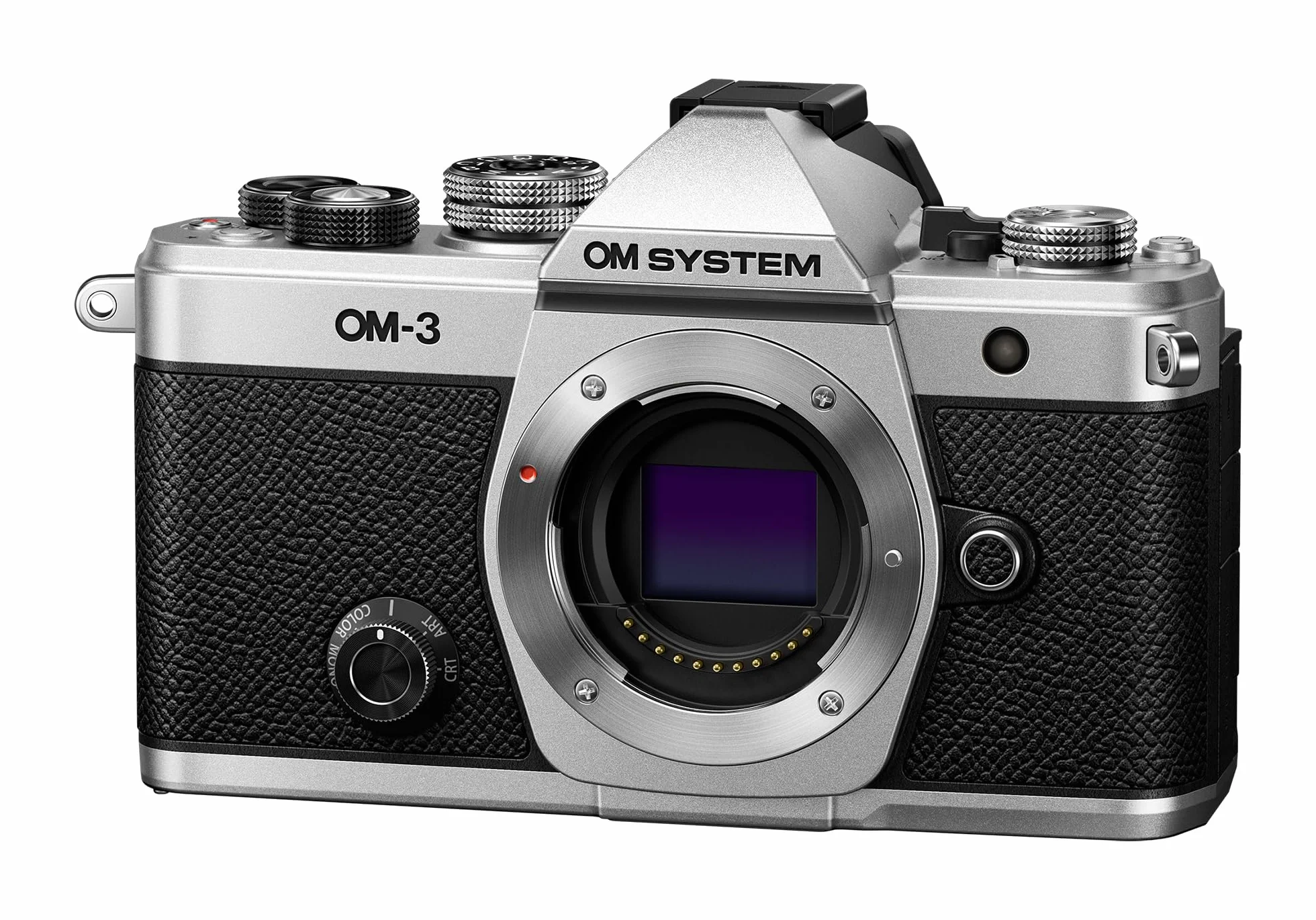 OM SYSTEM OM-3 Aparat systemowy Mikro Cztery Trzecie, 20-megapikselowa matryca warstwowa BSI, 5-osiowa stabilizacja obrazu, srebrny