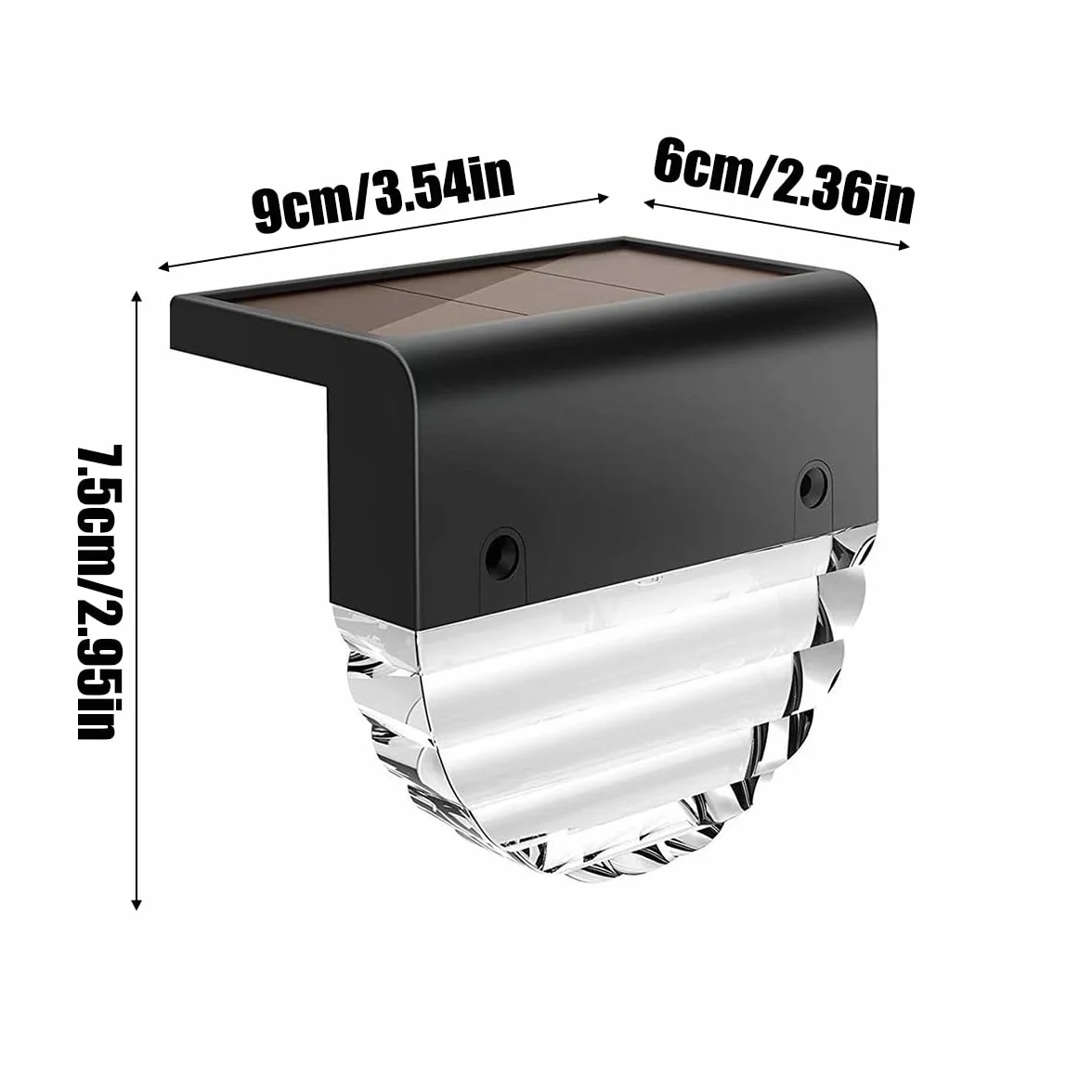 Lampy solarne do ogrodu, oświetlenie schodowe, schody, podwórze, ścieżki, dekoracyjne oświetlenie nocne na patio i do ogrodu, 4 szt
