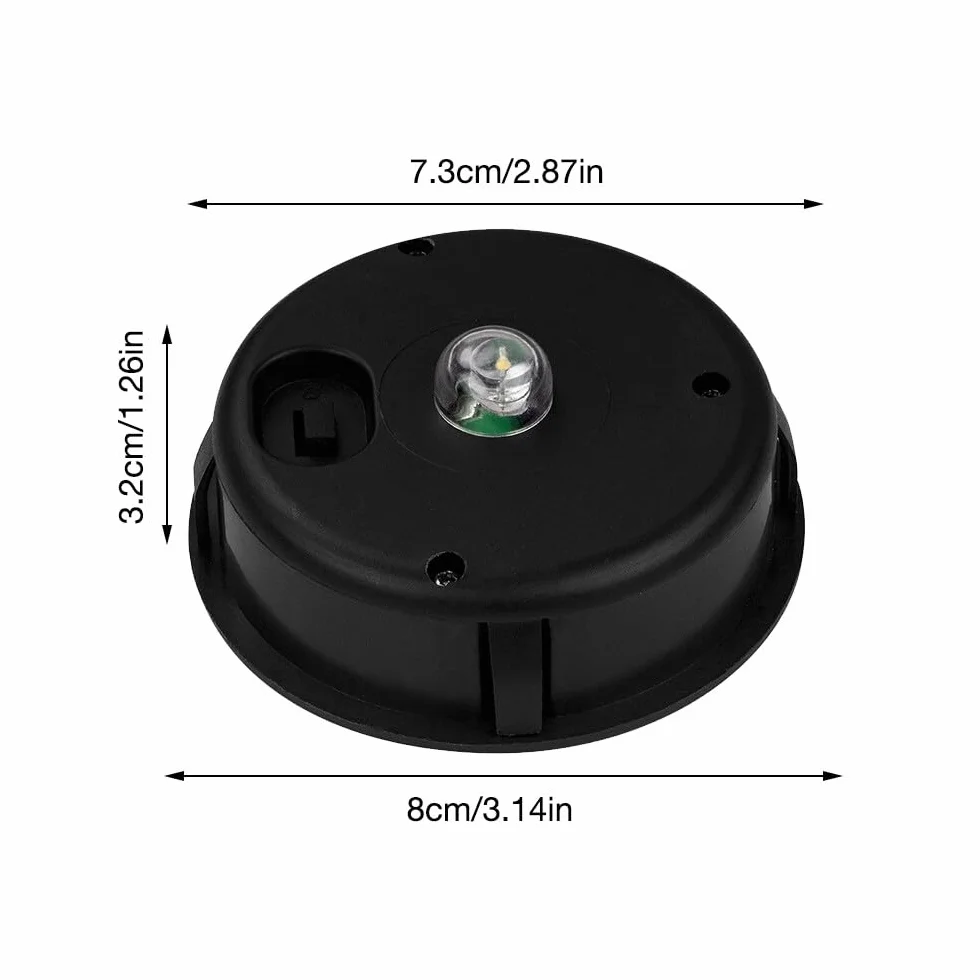 Części zamienne do latarni solarnych, XPJBKC 6 sztuk zamiennych pokryw do latarni solarnych 8 cm, zamienne górne części do latarni LED, zamienne moduły LED solarne, wodoodporne IP44, zamienny moduł