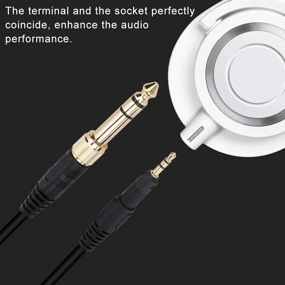 Kabel Aktualizacyjny 6,5 mm na 3,5 mm 160 cm Hi-Fi do ATH-M50x/M40x/M70x