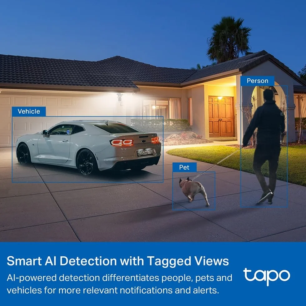 Tapo C720 Zewnętrzna kamera Wi-Fi 2K 4 MP IP65 2800 lumenów