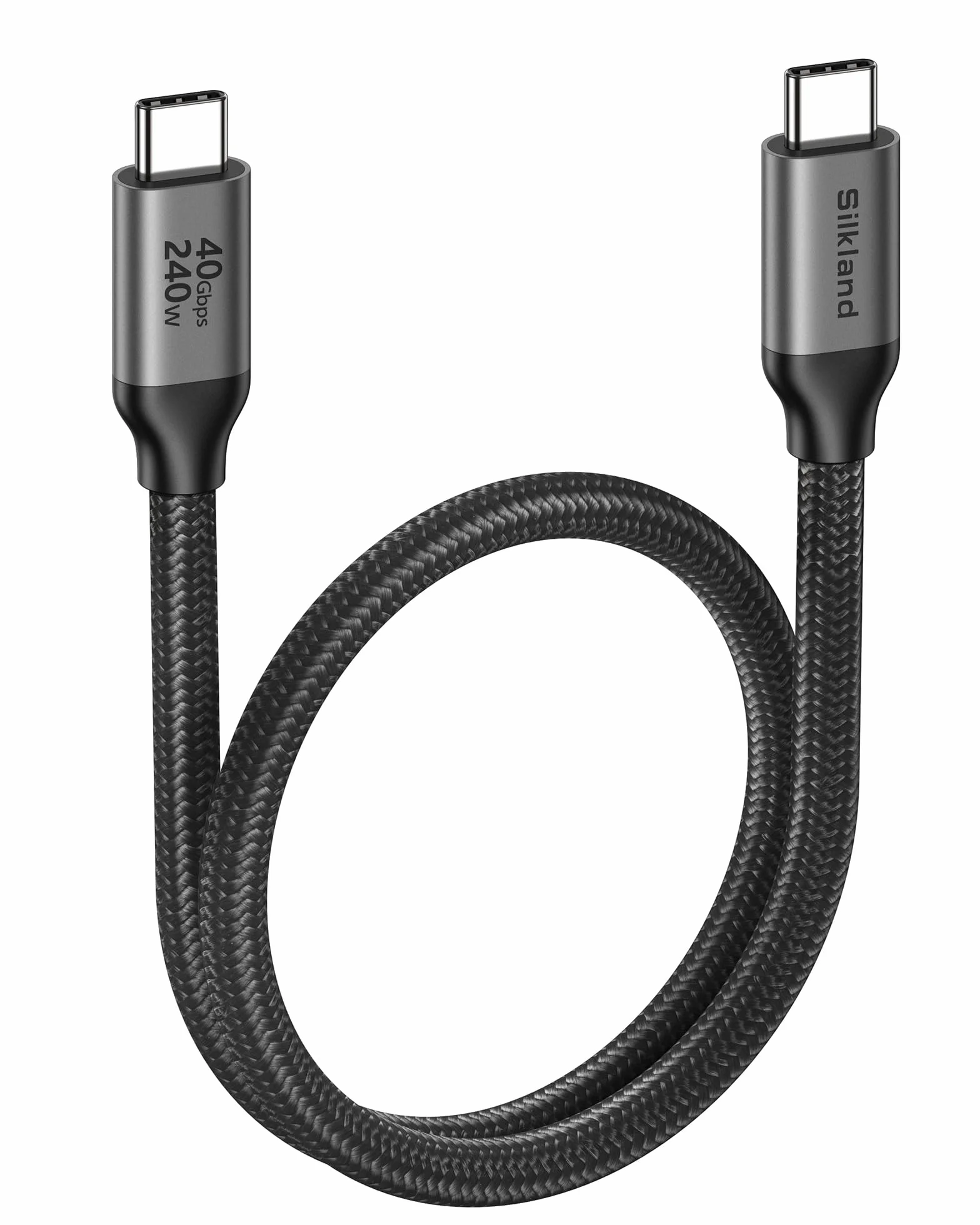 Silkland Kabel USB4 Thunderbolt 4 40Gbps PD3.1 240W 48V/5A 8K@60Hz USB C do USB C 0.5M