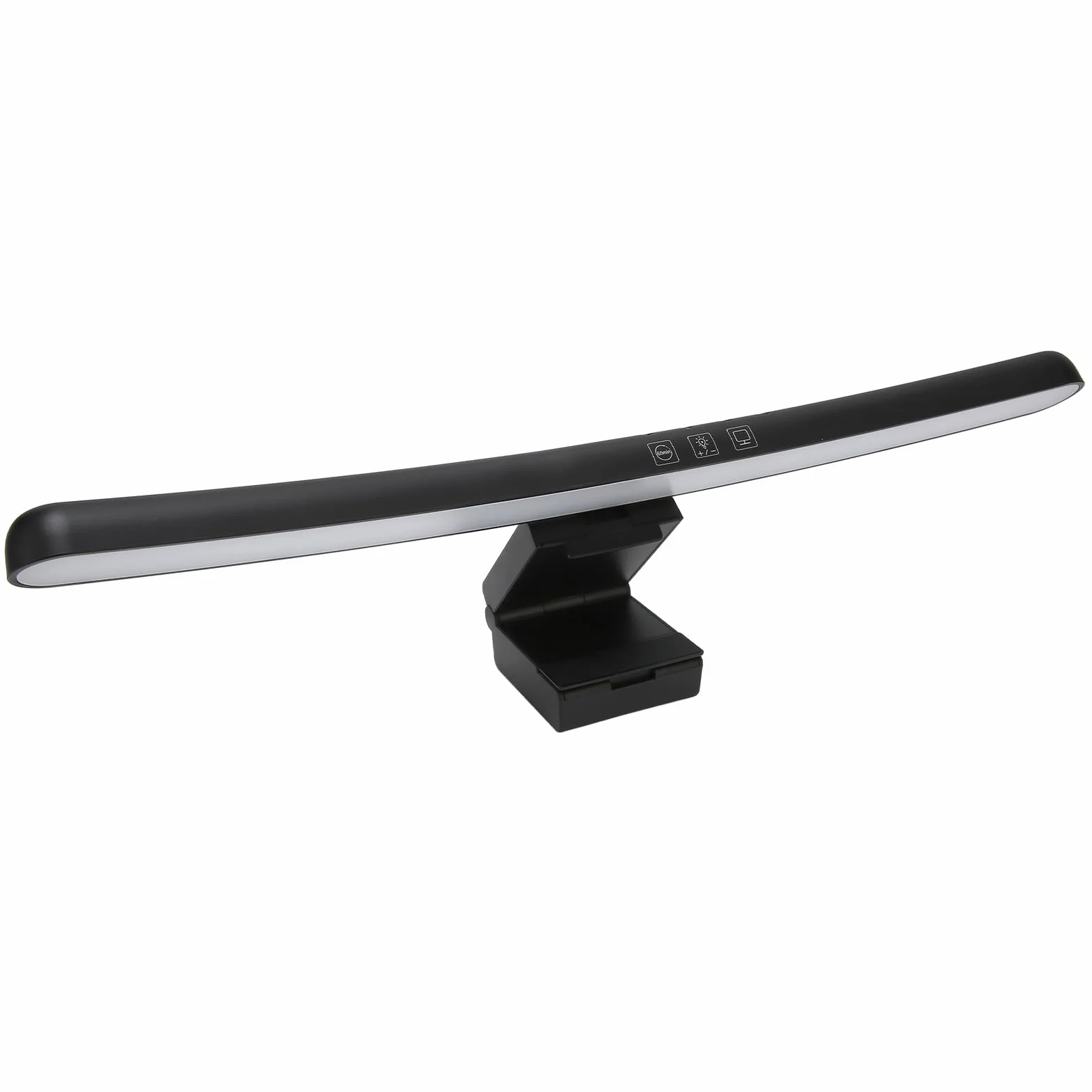 Zakrzywiona Lampa Monitora USB C, Bezstopniowe Przyciemnianie, 3 Temperatury Barwowe, Sterowanie Dotykowe, Asymetryczne Źródło Światła