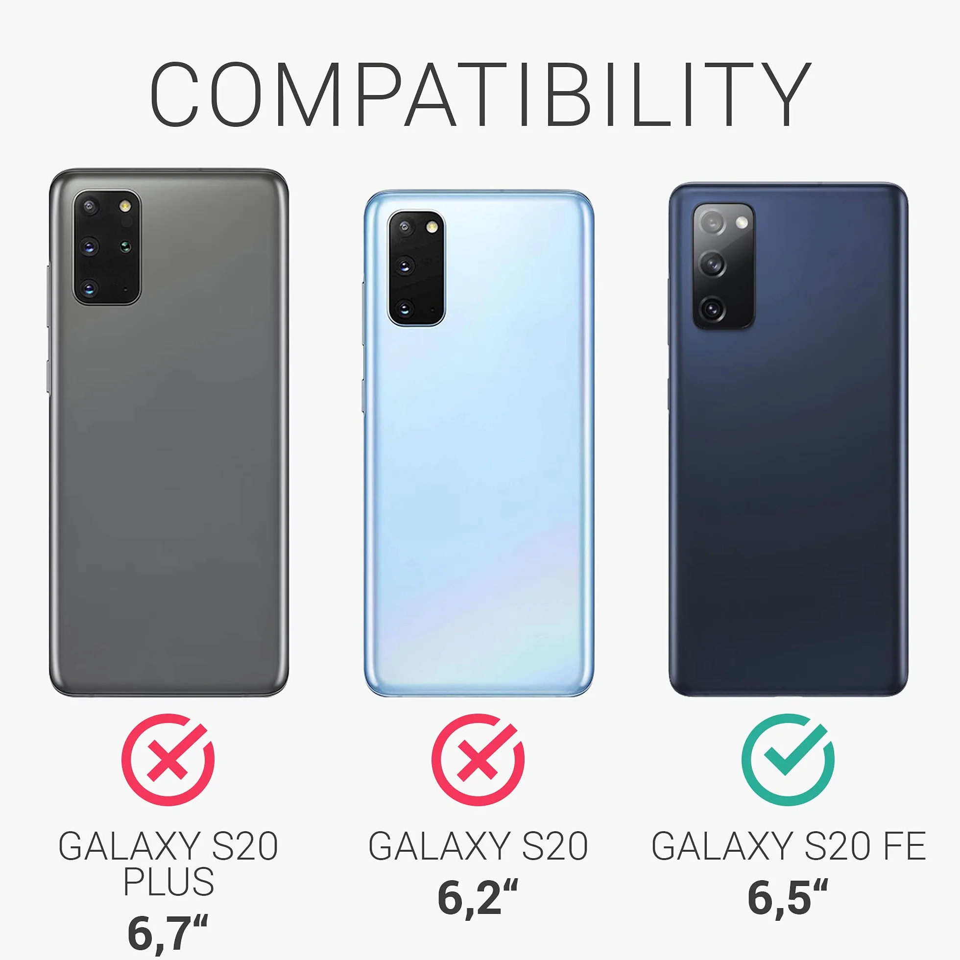 kwmobile Etui Samsung Galaxy S20 FE TPU Silikon Odporny Wstrząsy Ładowanie Bezprzewodowe Niebieski Metaliczny