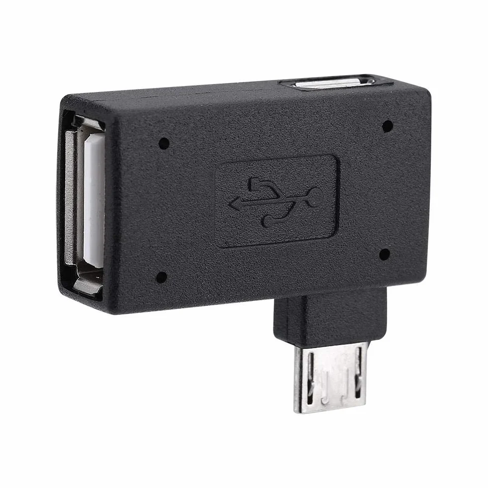 Adapter Mini USB 2.0 OTG 90 stopni konwerter gniazdo do Micro USB