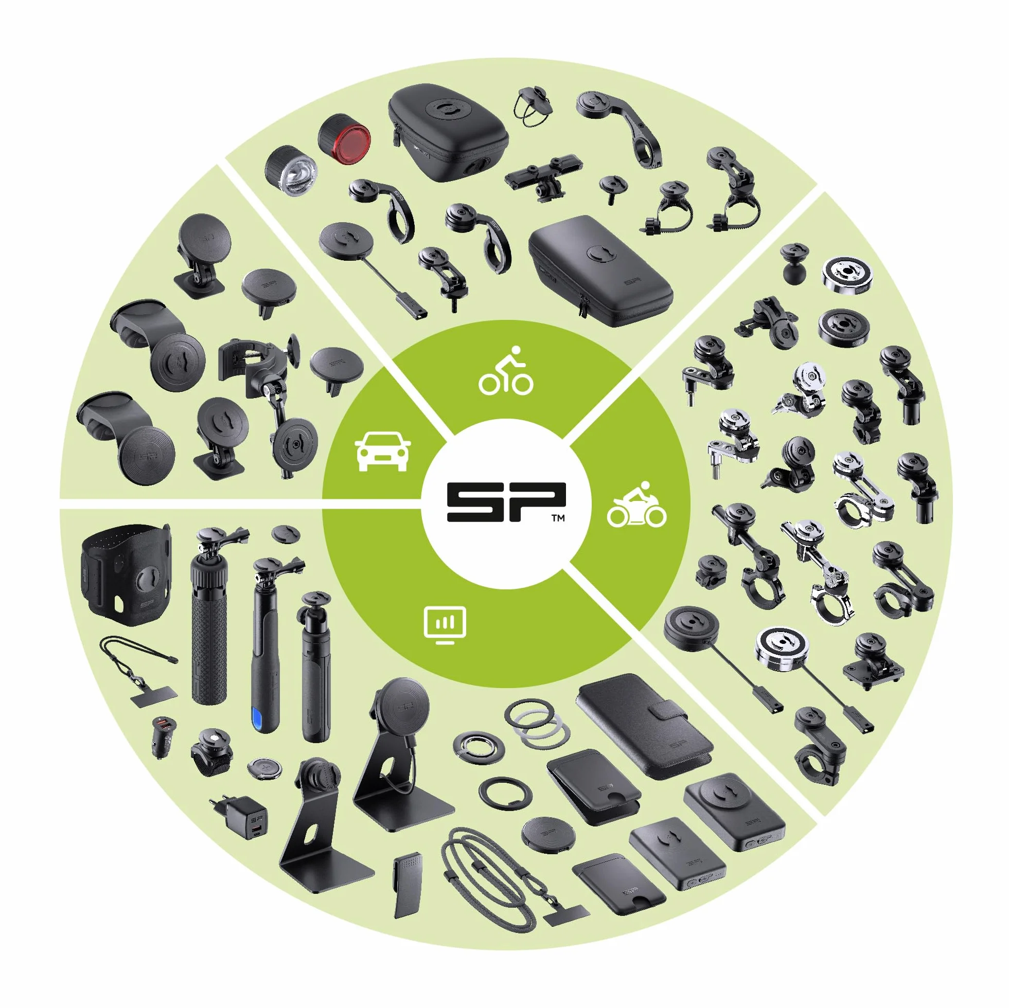 SP CONNECT Micro Stem Bundle | SPC+ | uchwyt na telefon komórkowy iPhone 12 Pro/12 na kierownicę rowerową | uchwyt na smartfon rower | uchwyt na telefon komórkowy