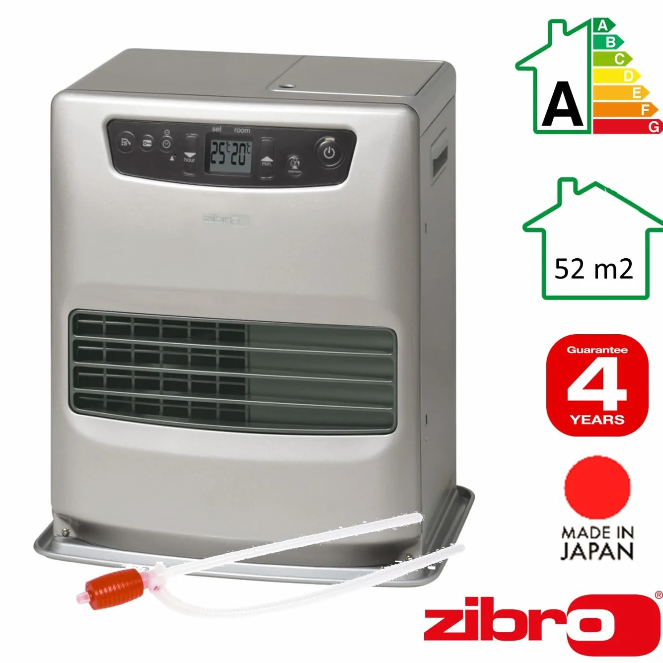 Zibro LC-32, przenośny elektroniczny piec kominkowy, japońska moc szczytowa, ogrzewanie do 52 metrów kwadratowych, nie wymaga instalacji, moc 3200 W