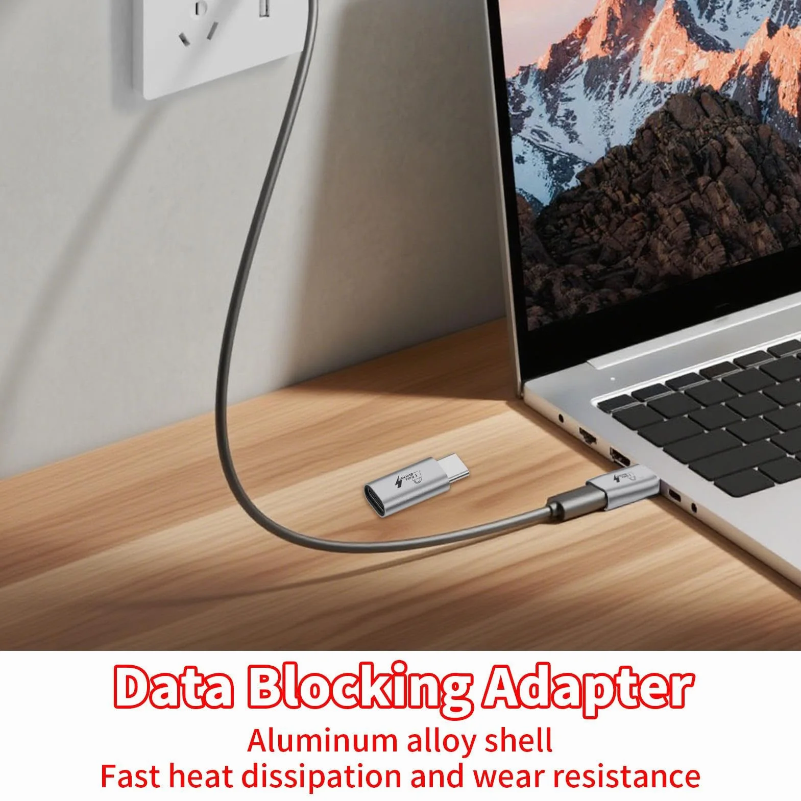 Générique USB C Data Blocker Ochraniacz Tablety Bezpieczny adapter USB Type-C