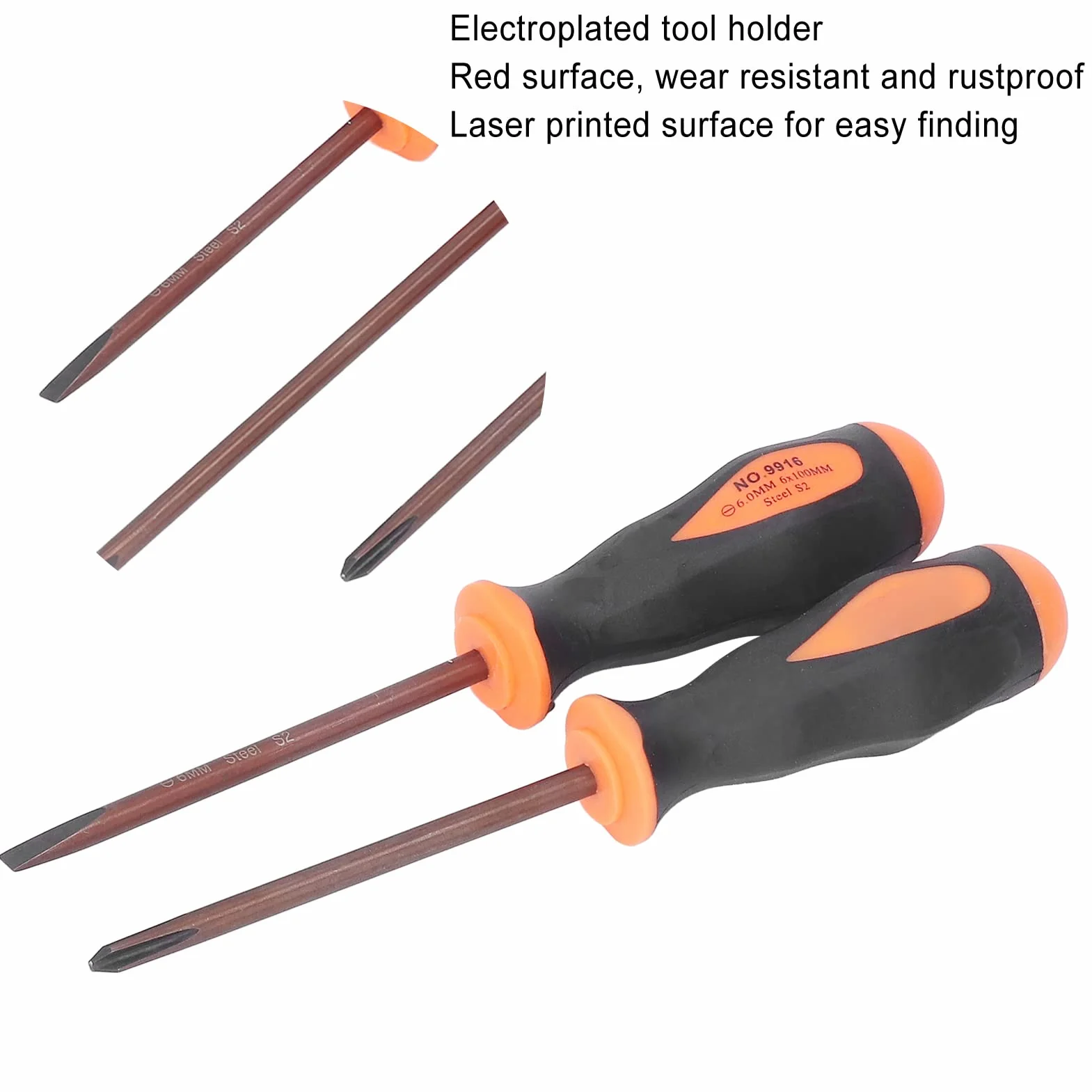 Zestaw wkrętaków magnetycznych, 9-częściowy zestaw wkrętaków krzyżowych ze stali stopowej z ergonomicznym uchwytem do konserwacji komputera Montaż sprzętu elektronicznego Strona