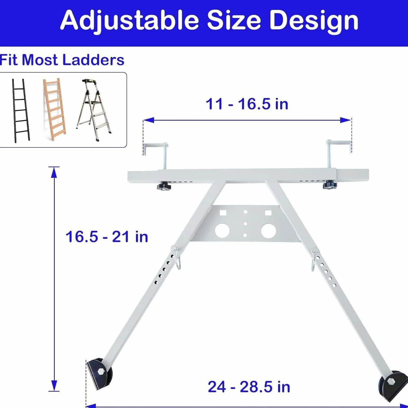 Stabilizator Drabiny, Stalowy Stabilizator Drabiny Narzędzie do Poziomowania Drabiny Wysoce Kompatybilny i Stabilny Wspornik do Standardowych Drabin, Akcesoria