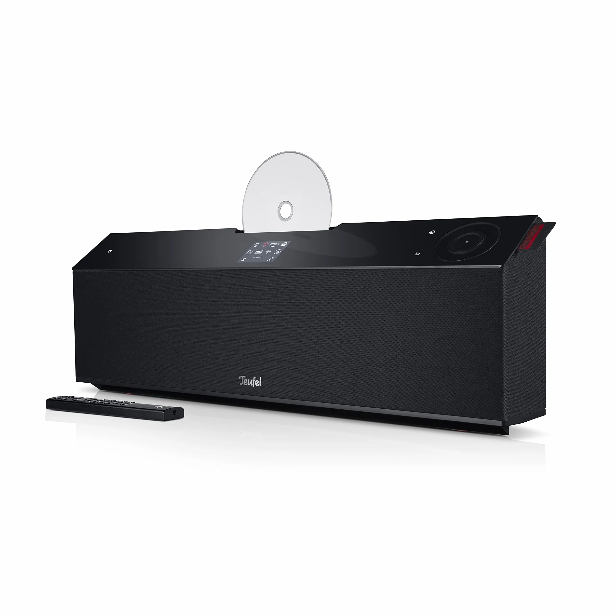 Teufel MUSICSTATION - Radio Internetowe CD z Bluetooth, DAB+ i FM, Strumieniowe Przesyłanie Muzyki, Dźwięk HiFi, Budzik, Wi-Fi, Bass Reflex - Czarny
