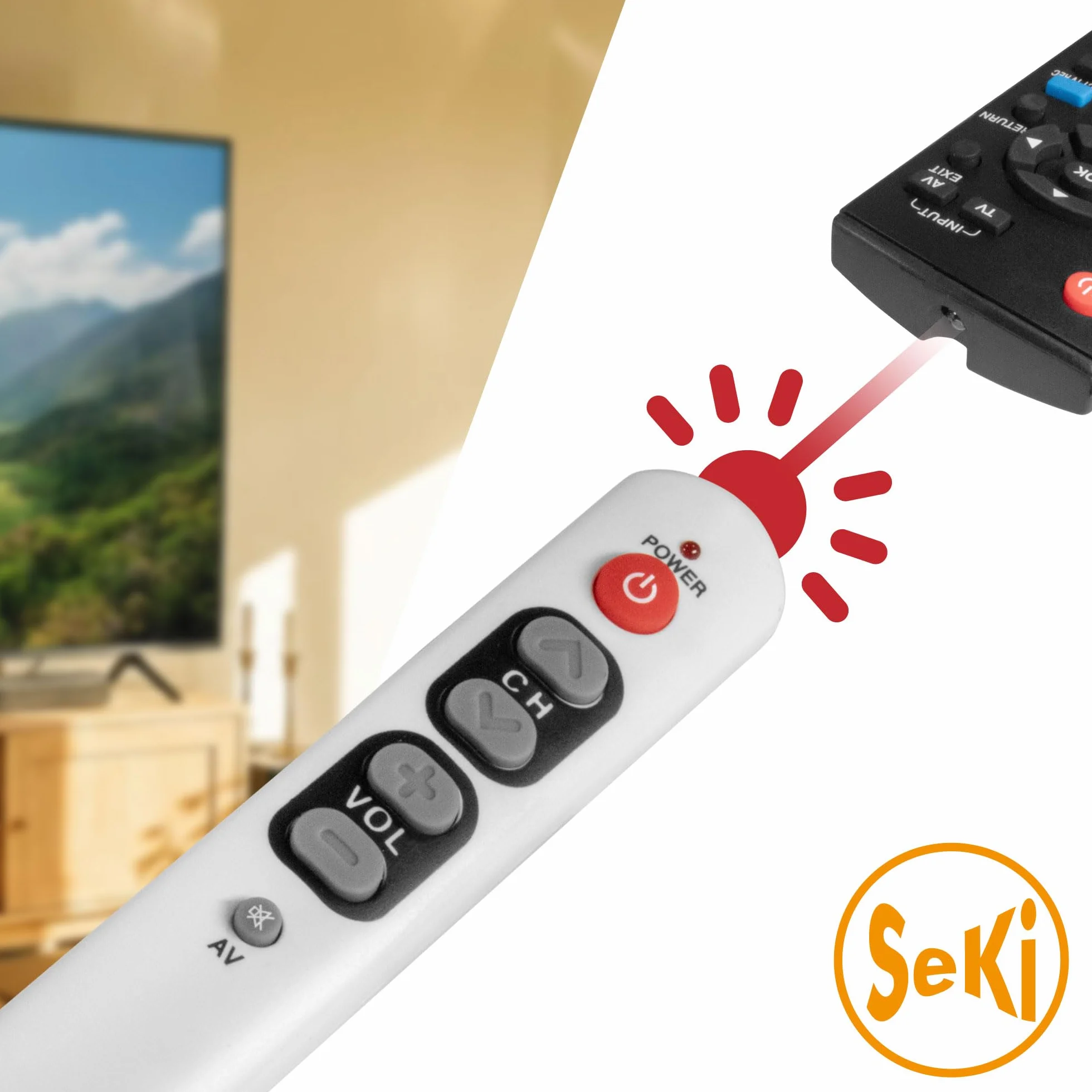 SeKi programowalny pilot zdalnego sterowania z dużymi przyciskami