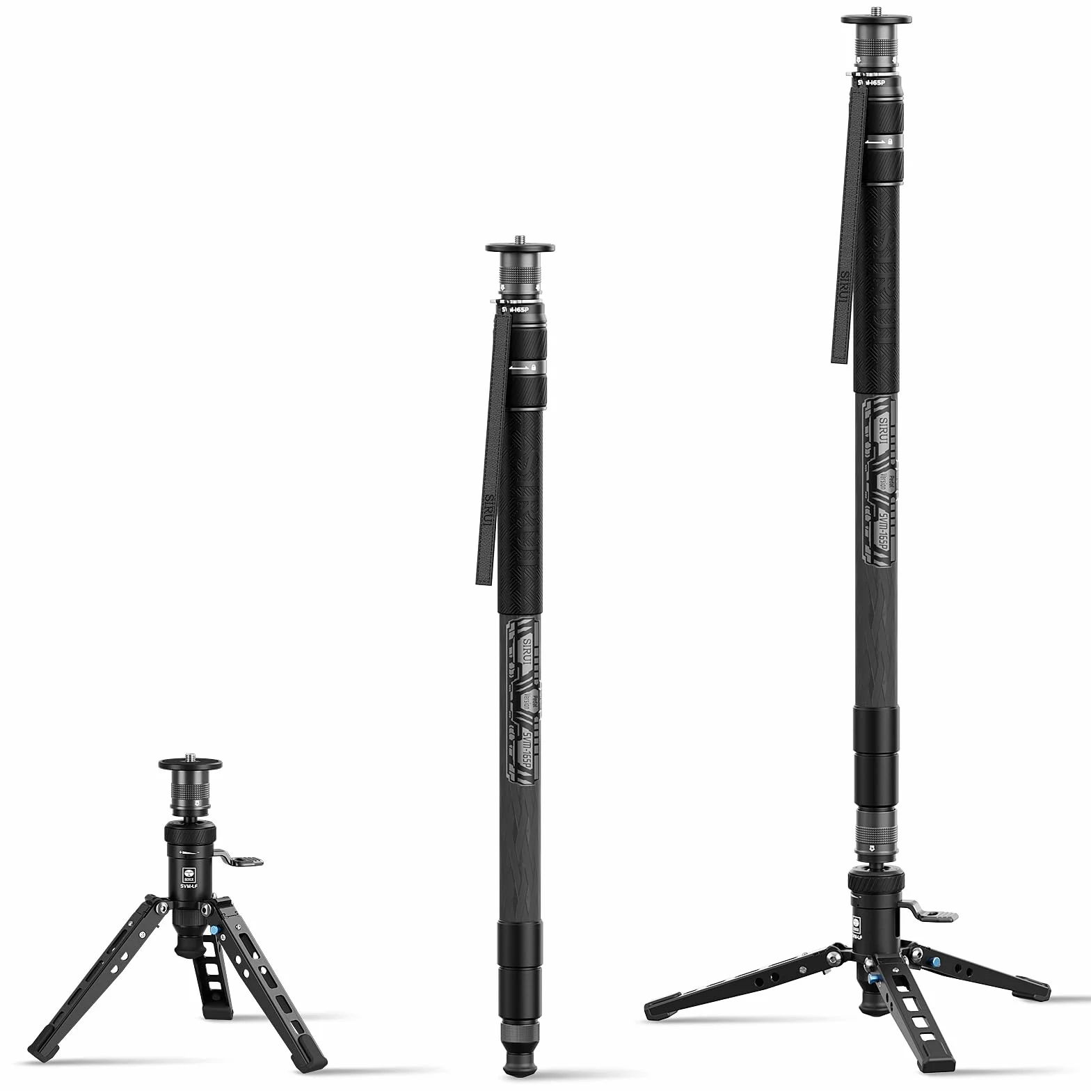 SIRUI Monopod z włókna węglowego 165 cm z pedałem, szybki monopod podróżny