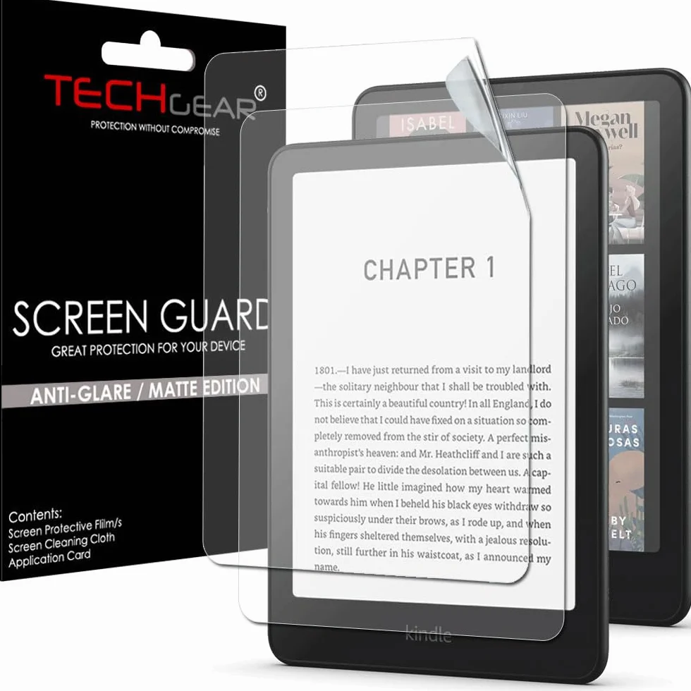 TECHGEAR 2-pak matowych ochraniaczy do Amazon Kindle Paperwhite 2024 12. generacji