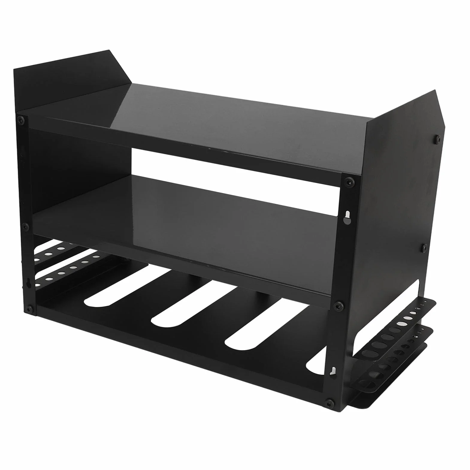 Generic Stojak do Przechowywania Elektronarzędzi Montowany na ścianie Organizer na Elektronarzędzia Kompaktowy, z 4 Miejscami do Przechowywania (BLACK)
