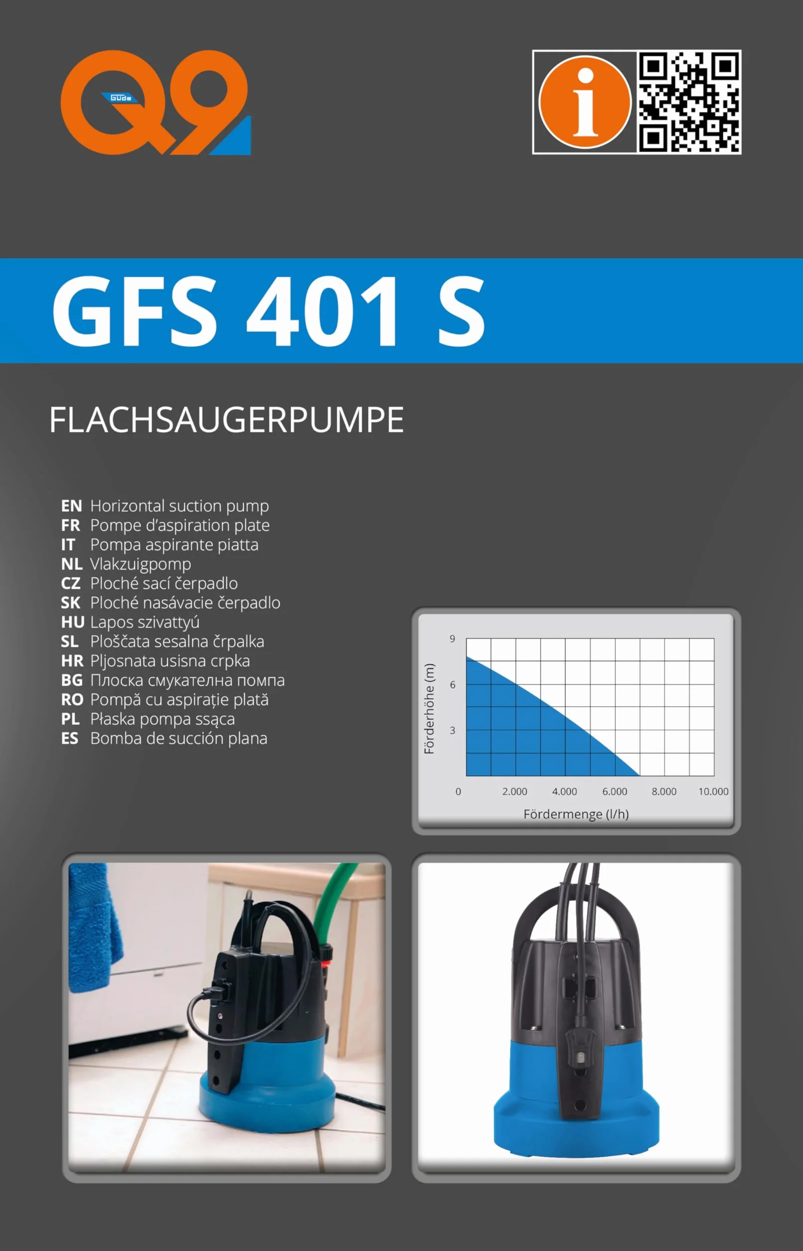 Güde GFS 401 KELLER płaska pompa wodna ślimakowa 94627