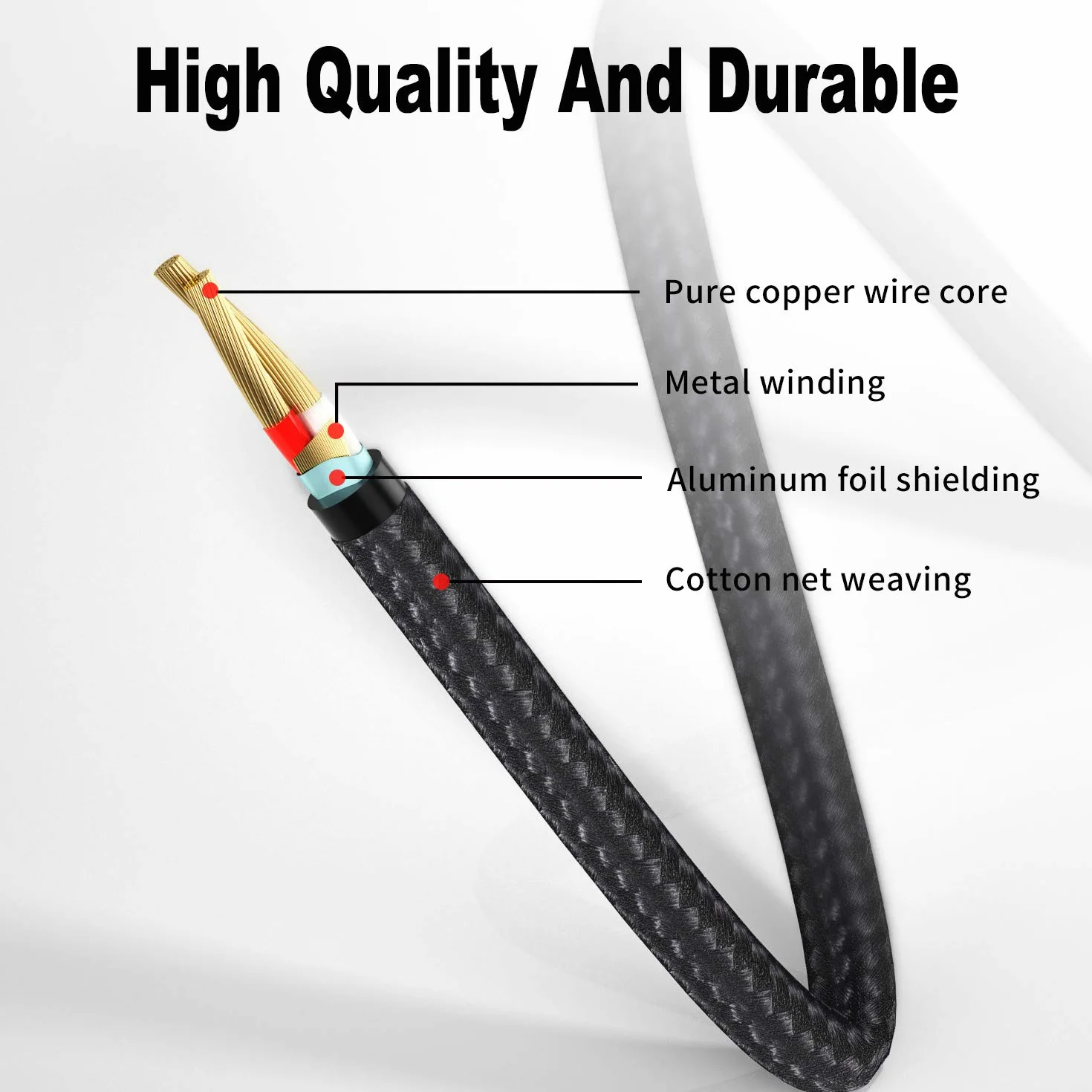 Kabel cinch na jack 3,5 mm audio AUX do 2 RCA Y