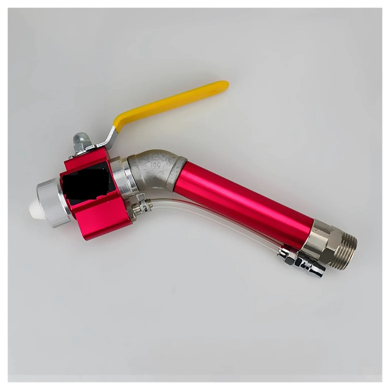 Pneumatyczny Pistolet Natryskowy Zaprawa Cementowa Wodoodporny I Ognioodporny Pistolet Do Malowania Prawdziwy Kamienny Opryskiwacz Pneumatyczny,Długotrwały(Rood,Curved gun)