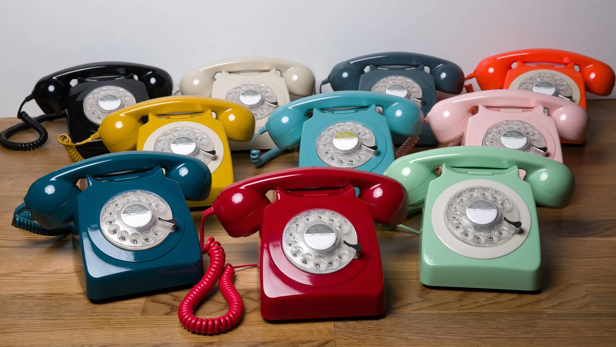 GPO Retro 746YEL Telefon stacjonarny z obrotową tarczą musztarda