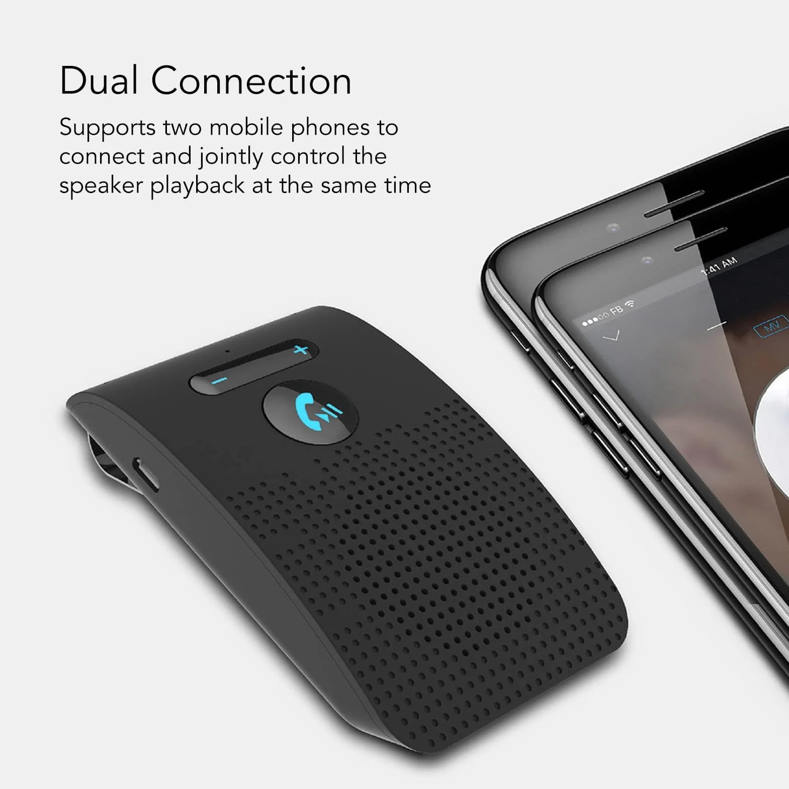 Zestaw Głośnomówiący Bluetooth 5.0 Samochodowy Głośnik z Podwójnym Połączeniem